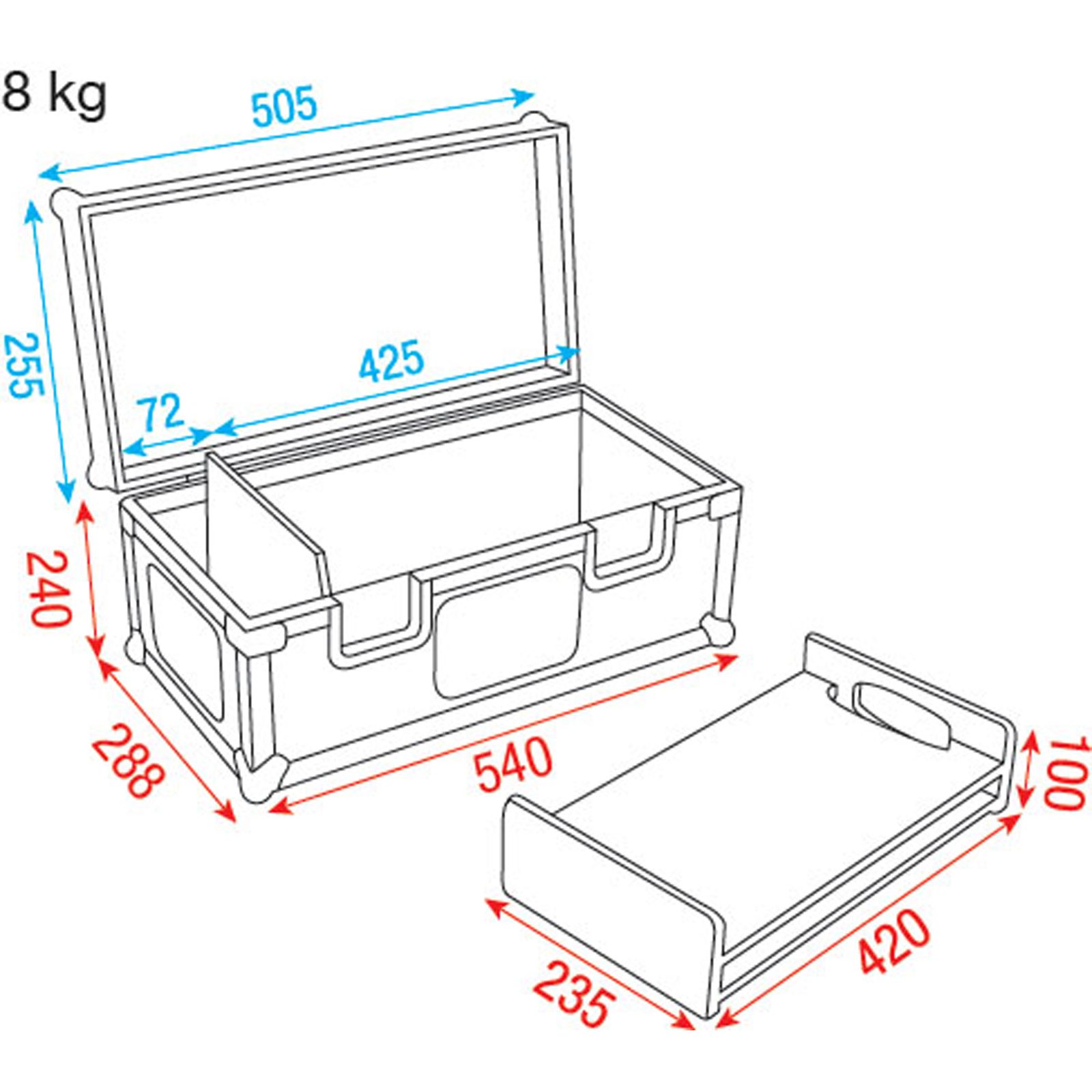 Conical Adapter Case con 2 inserti per adattatori - Showgear D7363B