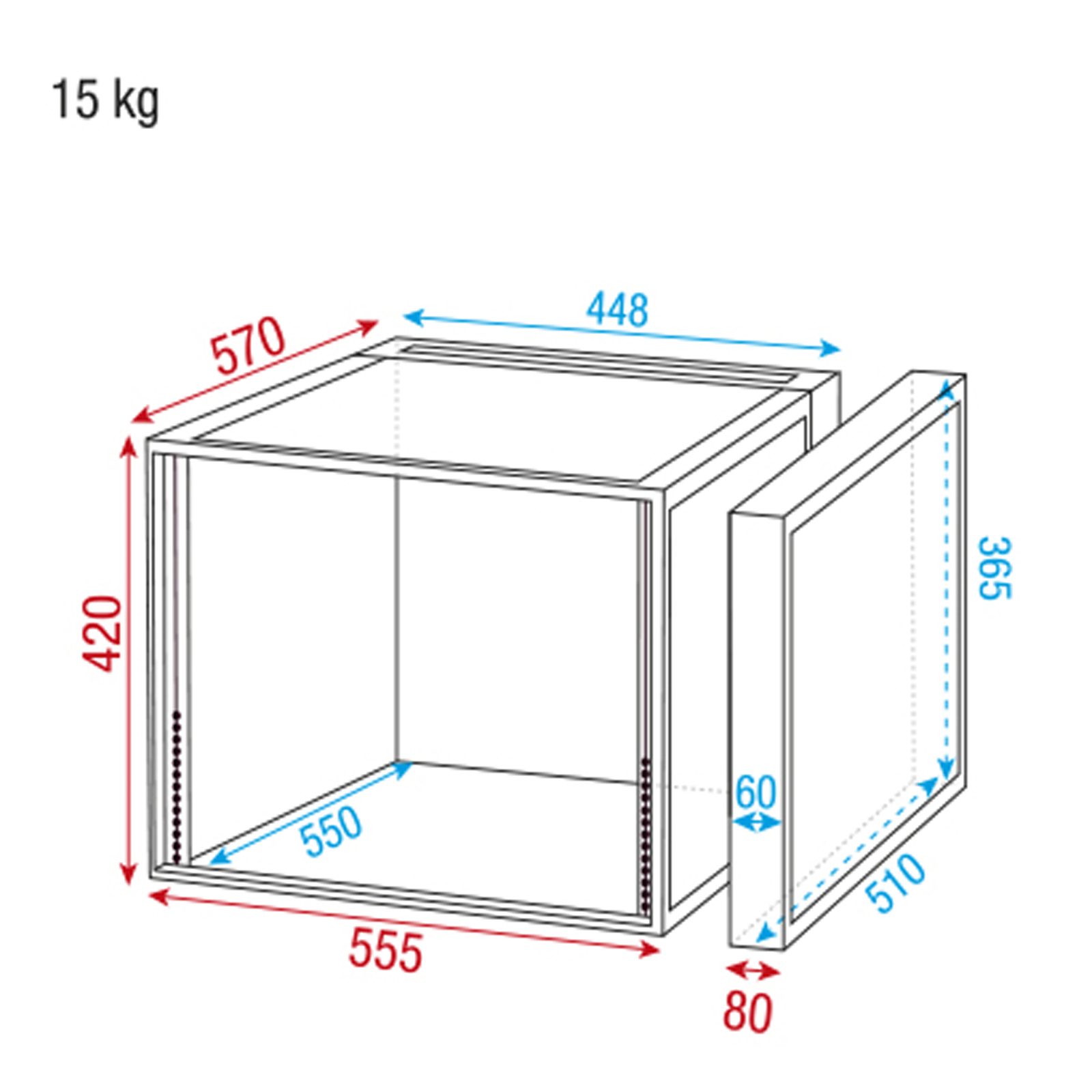 Double Door Case 8U 19" - Showgear D7374B