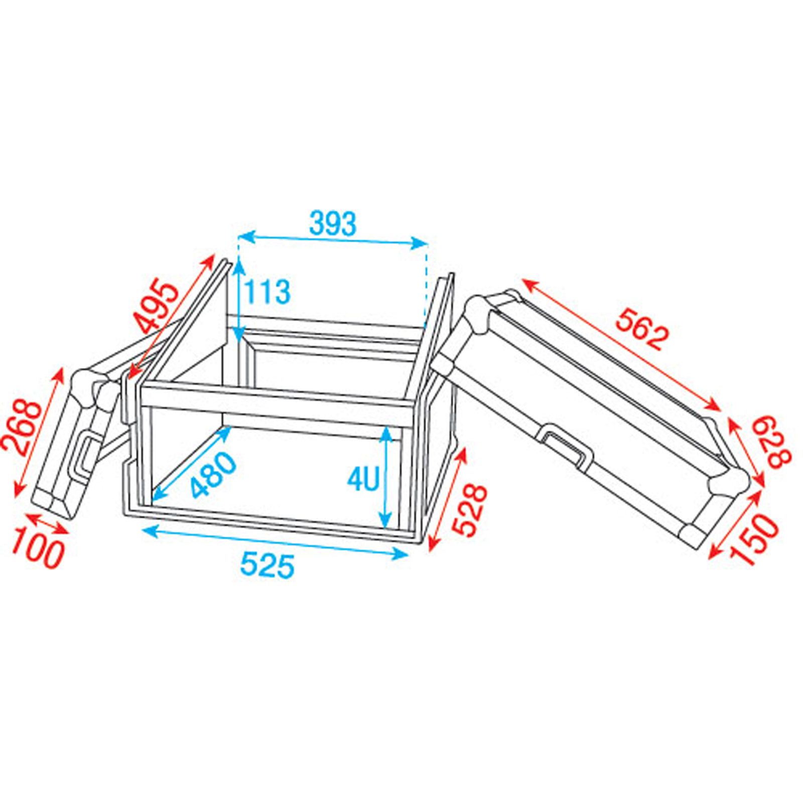 Combi Case 4U + 10U Top 19" - Showgear D7378B