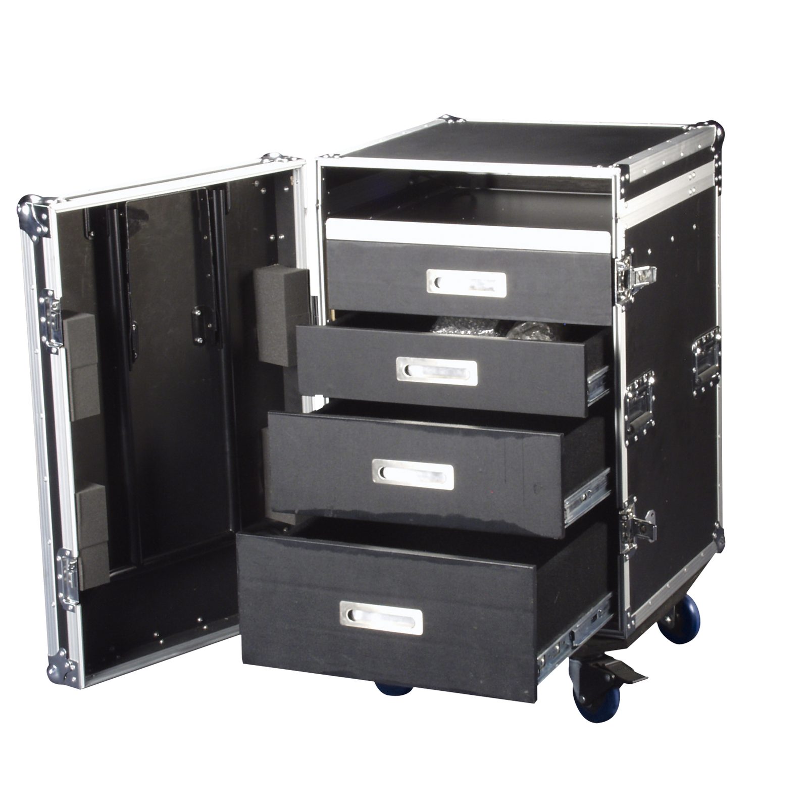 Drawer Case 12U + Work Surface Multi-purpose con Ruote - Showgear D7383B