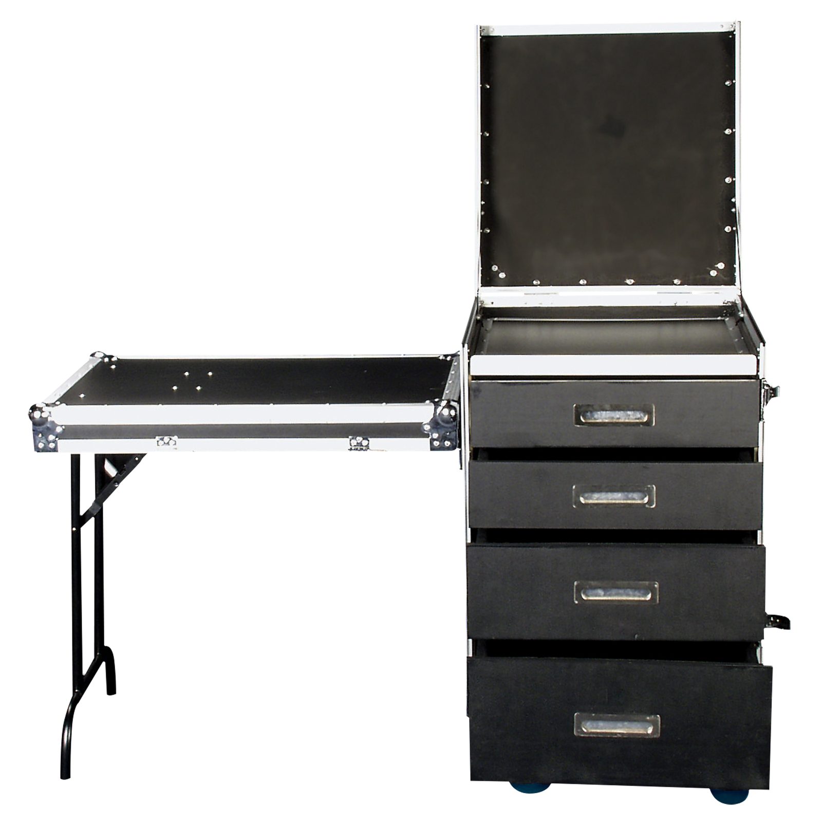 Drawer Case 12U + Work Surface Multi-purpose con Ruote - Showgear D7383B