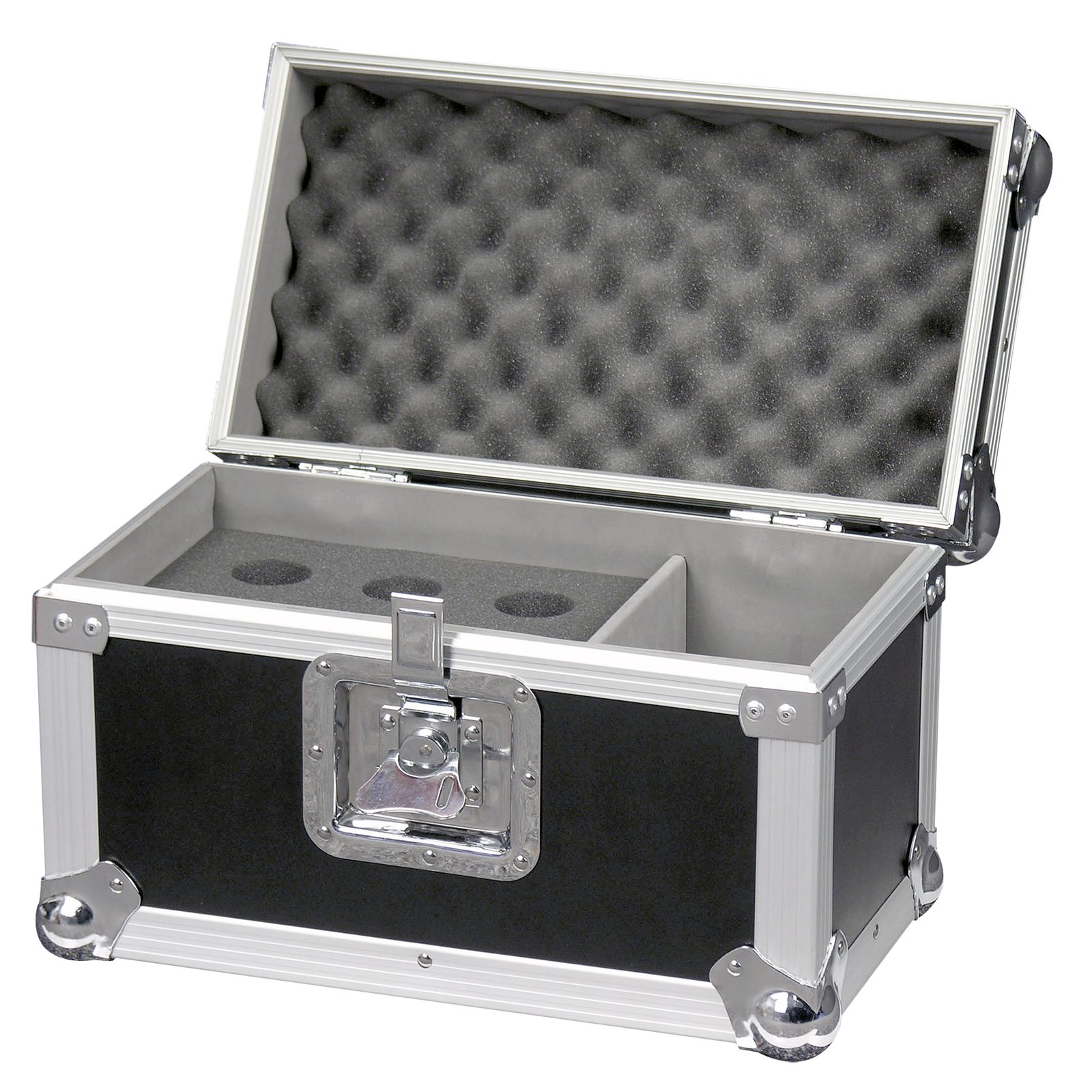 Pro Case for 6 Mics with accessory compartment and preformed foam - Showgear D7393B