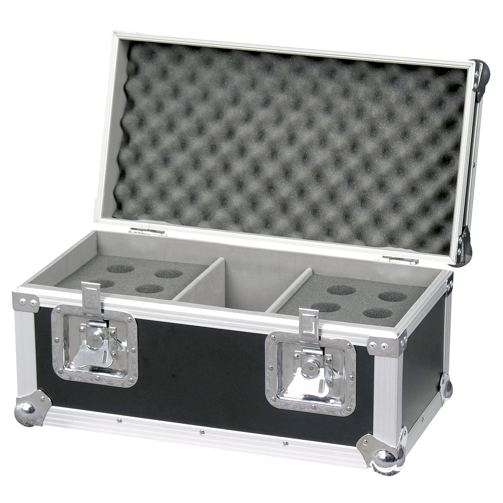 Pro Case for 12 Mics with accessory compartment and preformed foam - Showgear D7394B