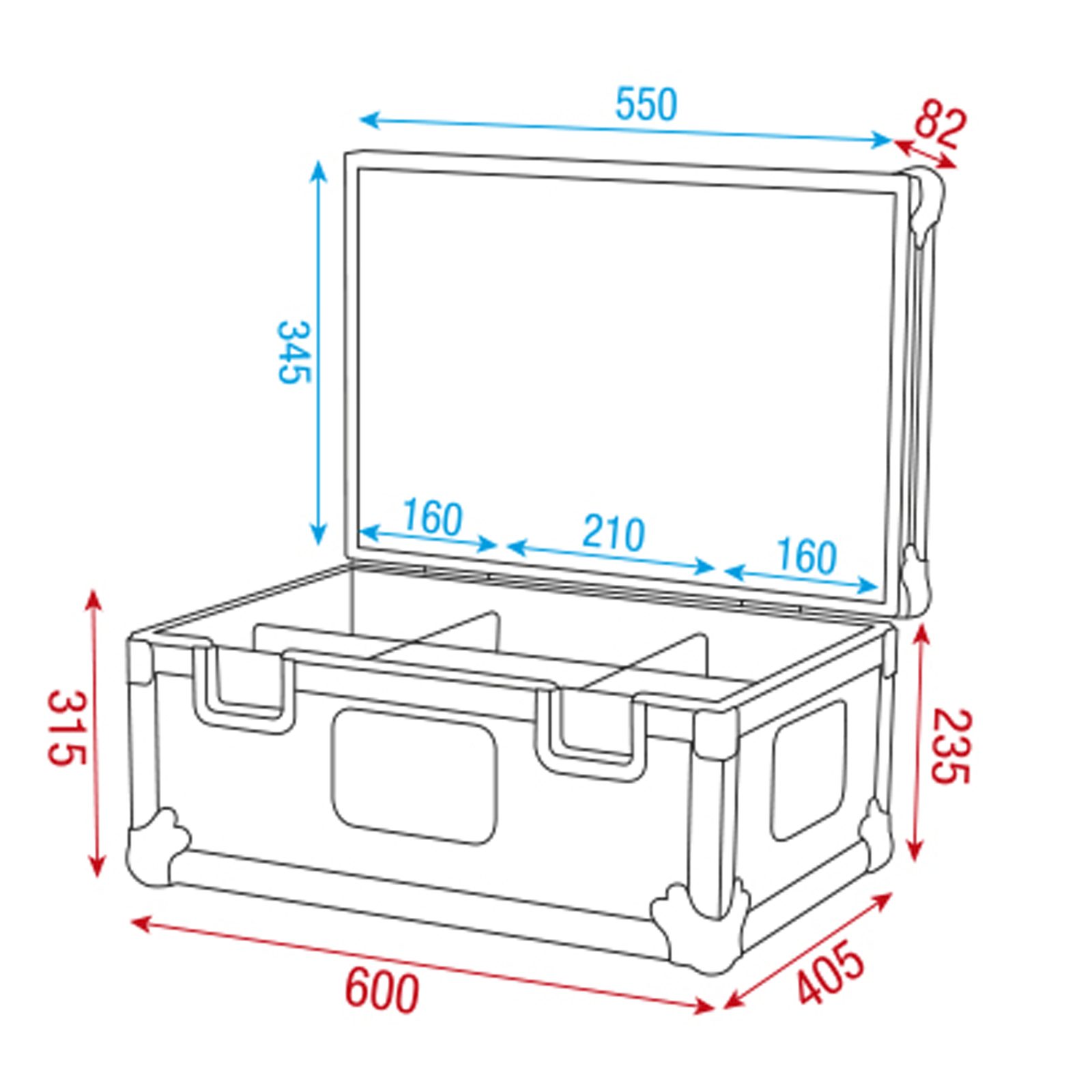 Stack Case 1 valigia impilabile per pallet UE - Showgear D7420B