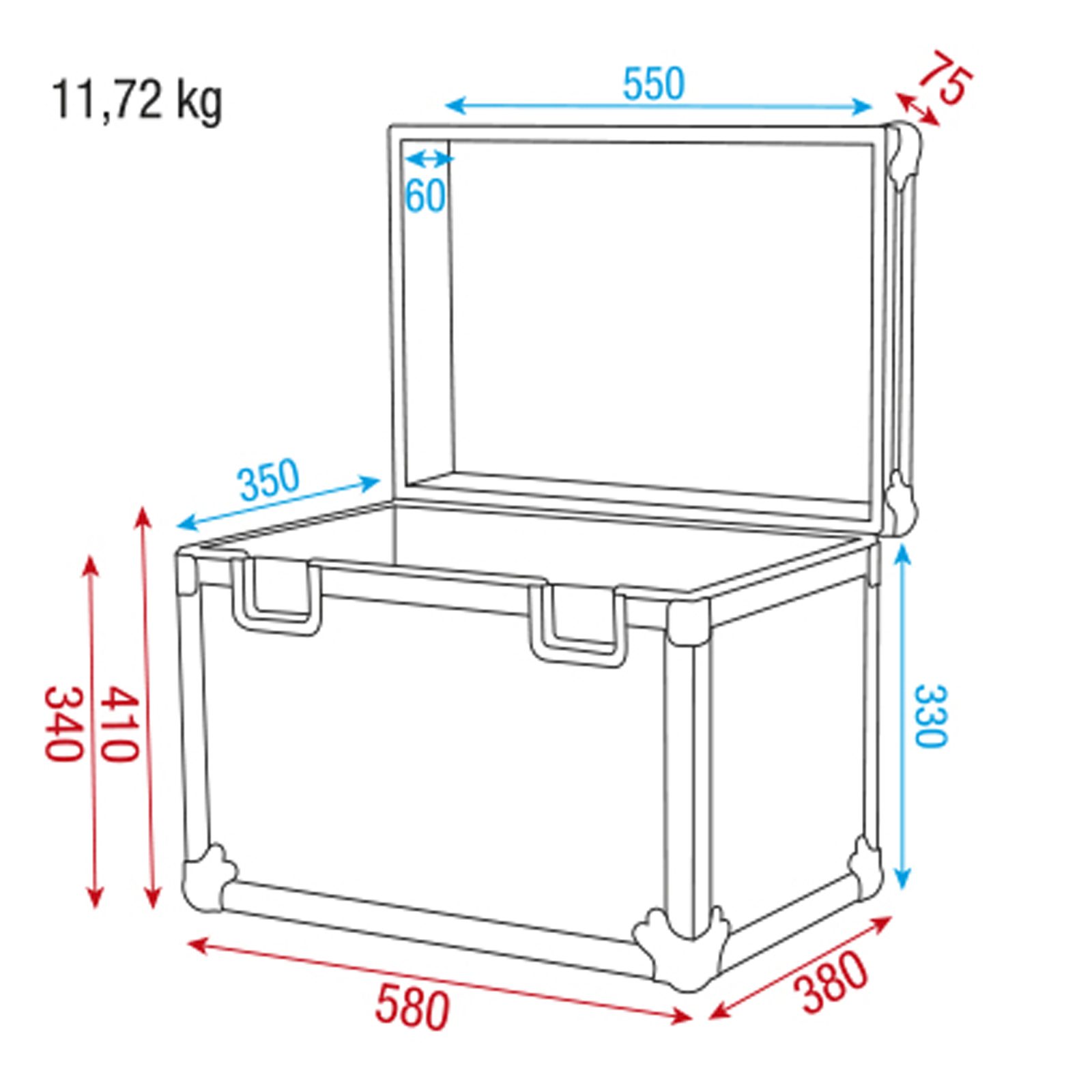 Stack Case 2 valigia impilabile per pallet UE - Showgear D7421B