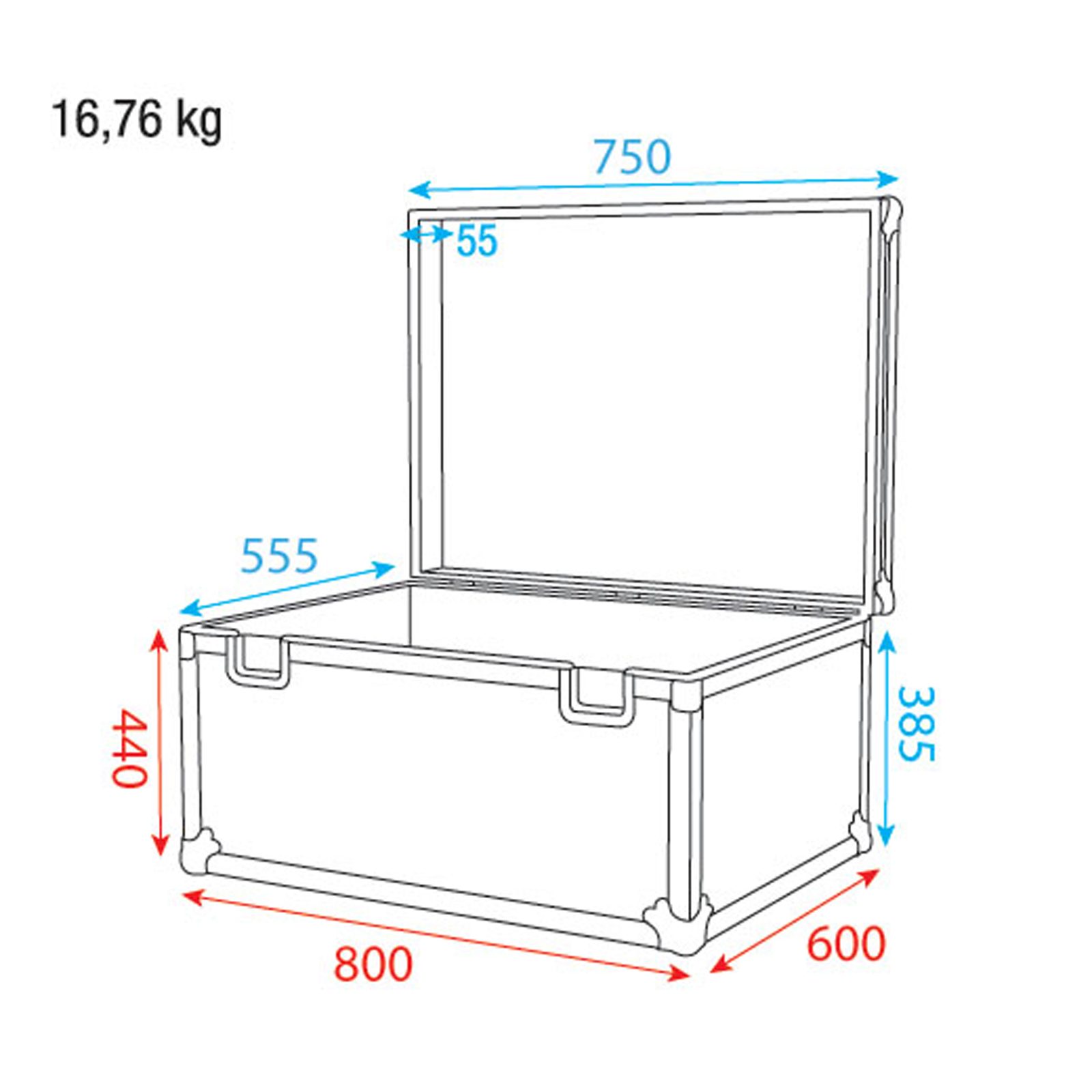 Stack Case 4 valigia impilabile per pallet UE - Showgear D7423B