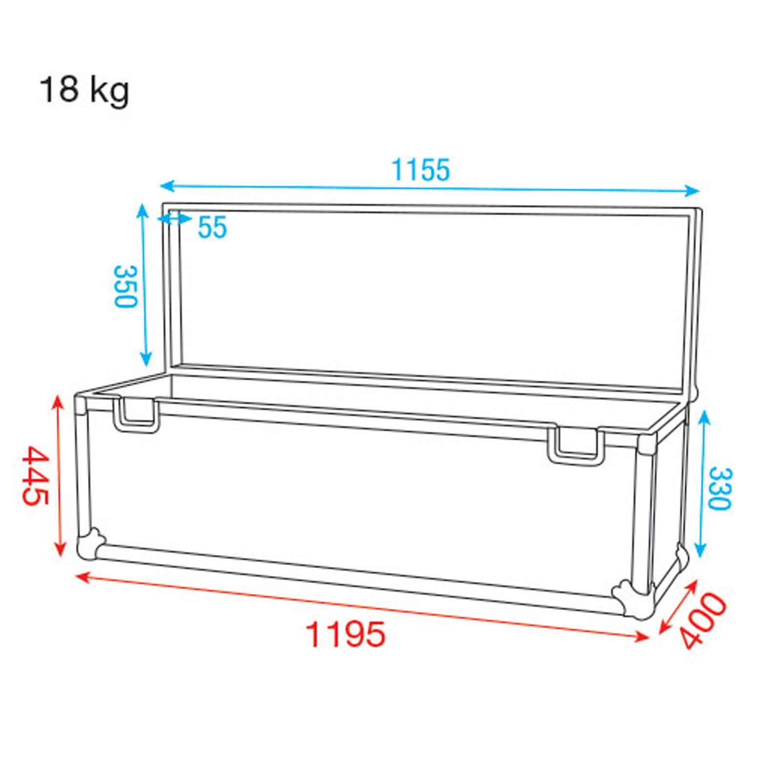 Stack Case 5 valigia impilabile per pallet UE - Showgear D7424B