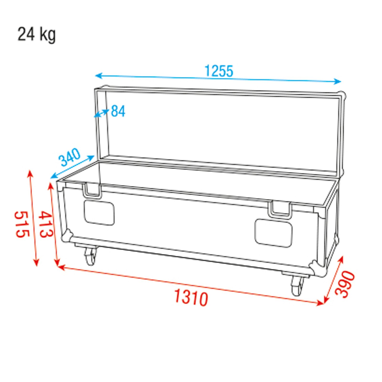 Stack Case 6 con ruote e tappeto protettivo - Showgear D7425B