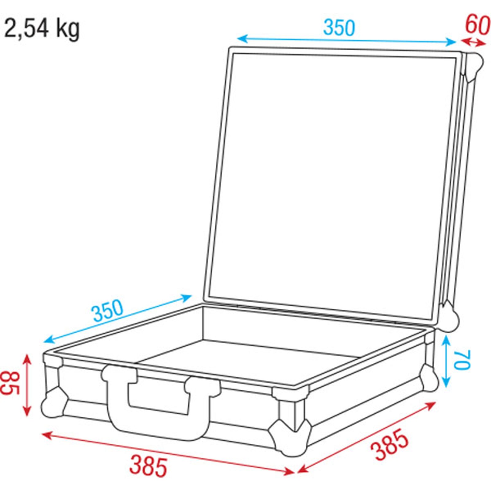 Flight case per microfono wireless ER1193 con vano accessori - DAP D7430B