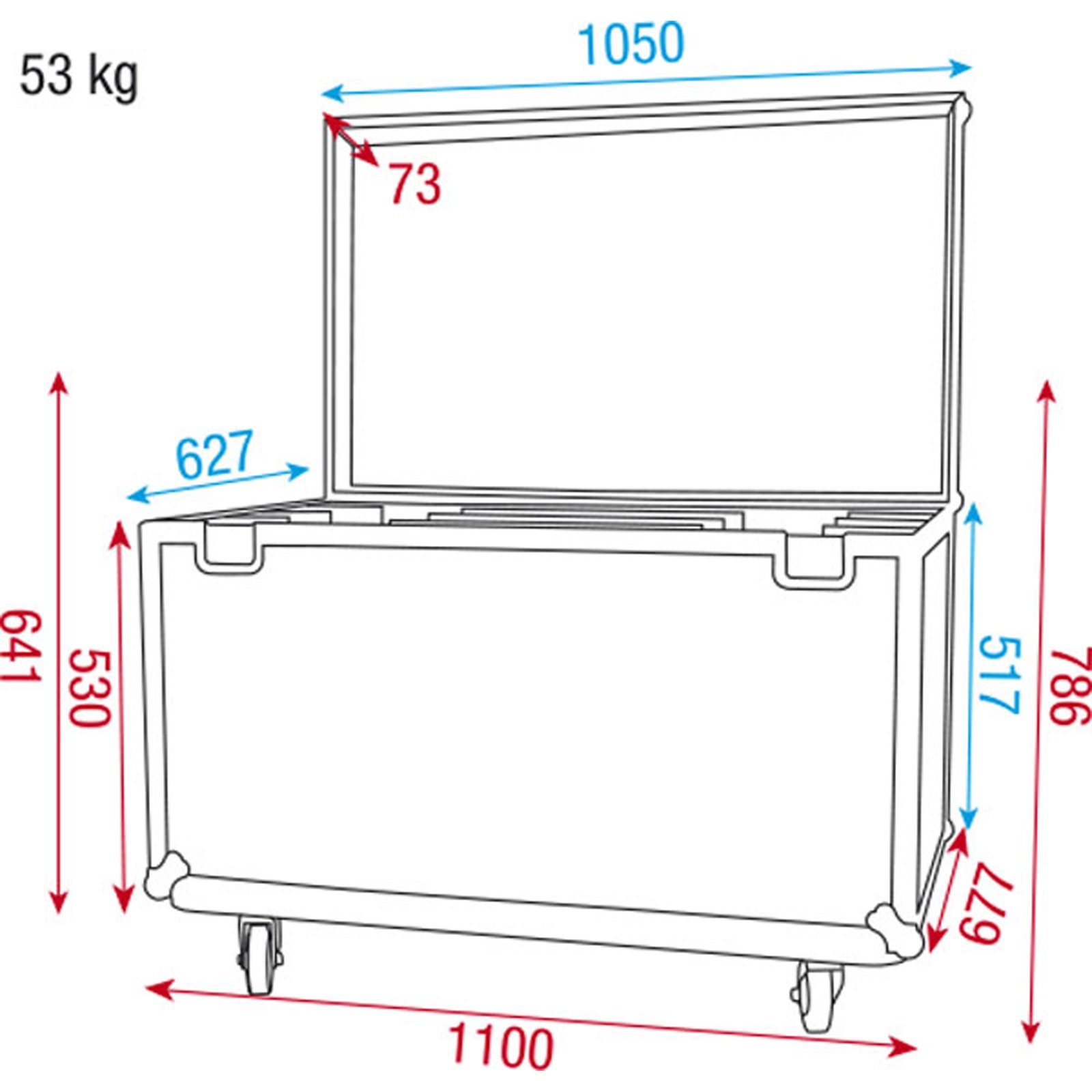 Case per 8x Sunstrip Active con schiuma protettiva - Showtec D7510