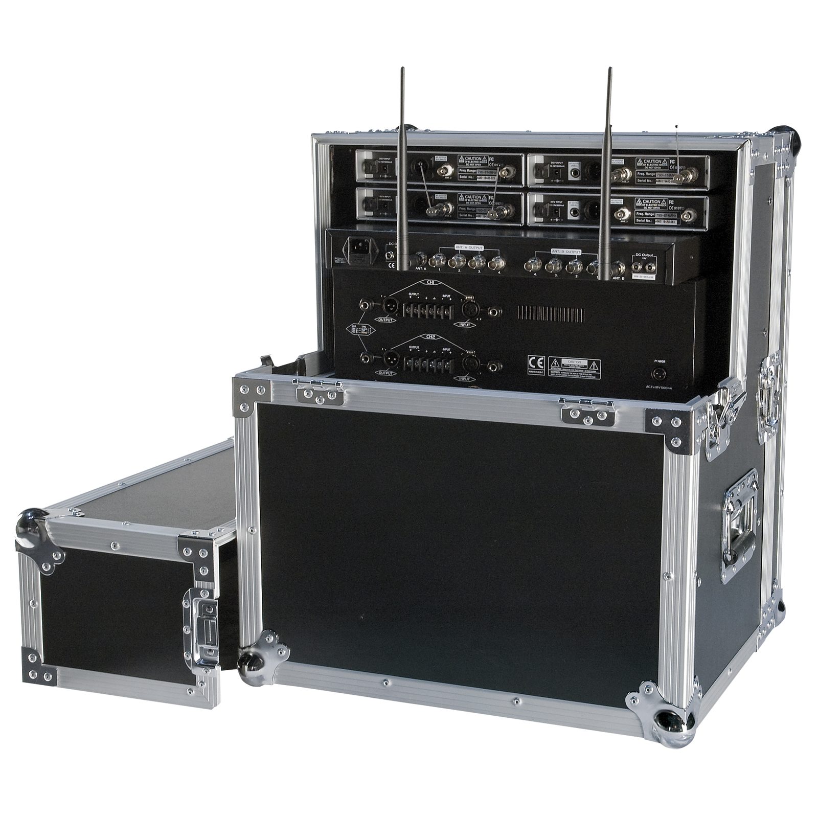 Flight case rack per microfoni wireless 6U 19" - Showgear D7520B