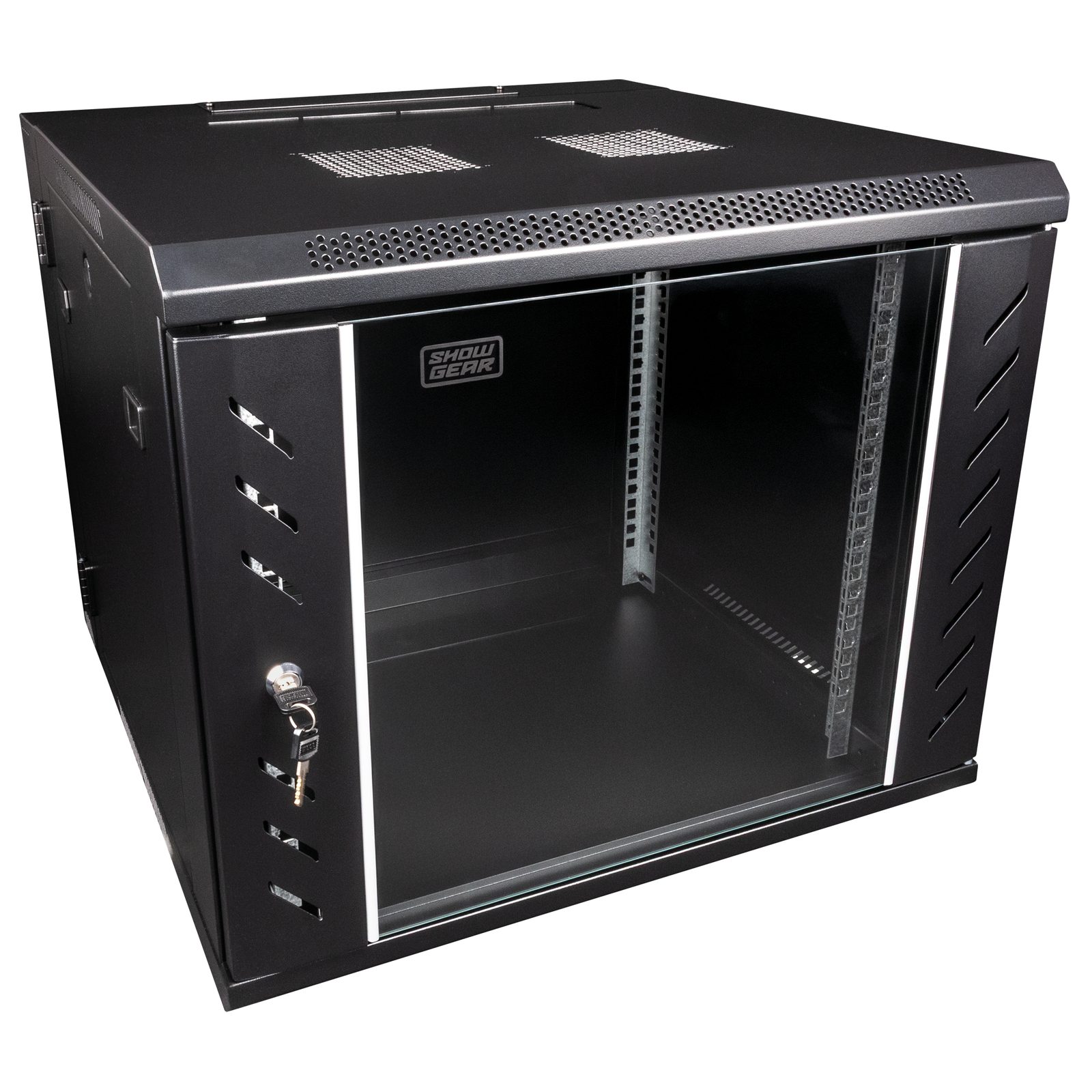 Rack a muro 9U 19" con porta in vetro - Showgear D7656