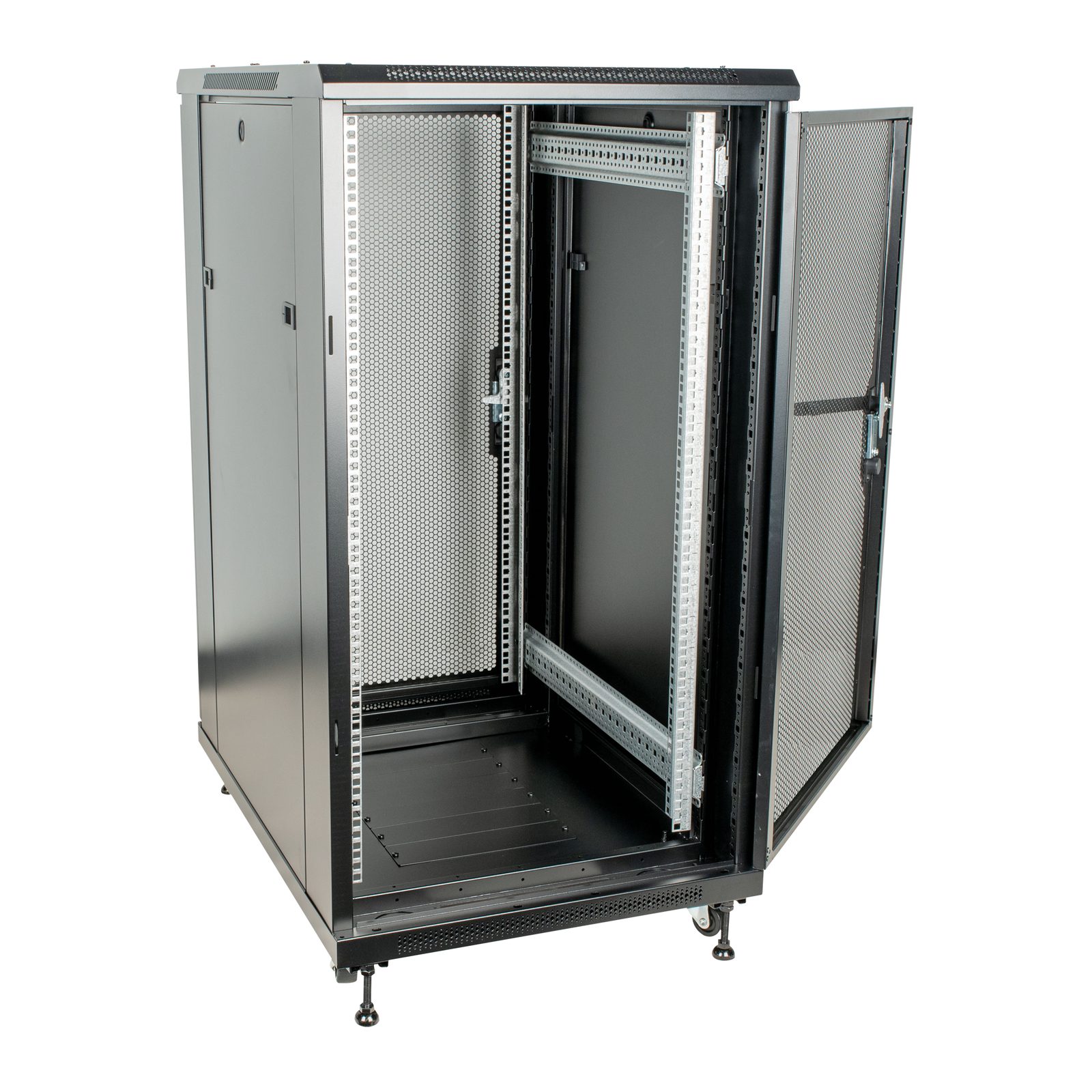 Armadio di rete 22U 19" con porta forata e ruote - Showgear D7671