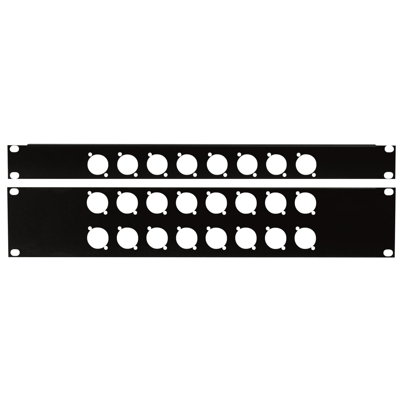 Pannello connettori 19" 1U per 8 XLR (D-Size) - Showgear D7811