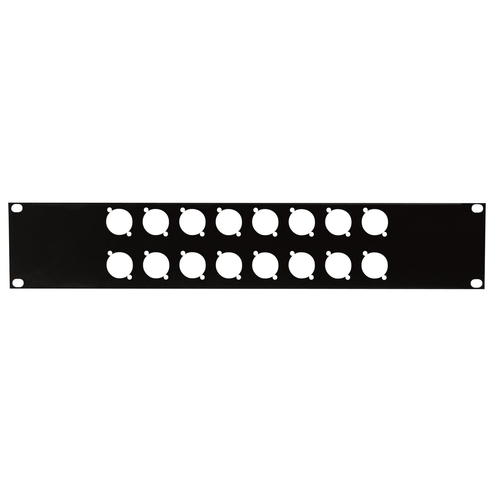 Pannello connettori 19" 2U per 16 XLR (D-Size) - Showgear D7812