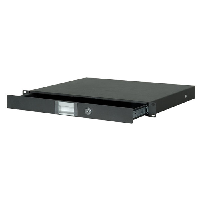 Cassetto 19" con serratura 1U nero - Showgear D7840