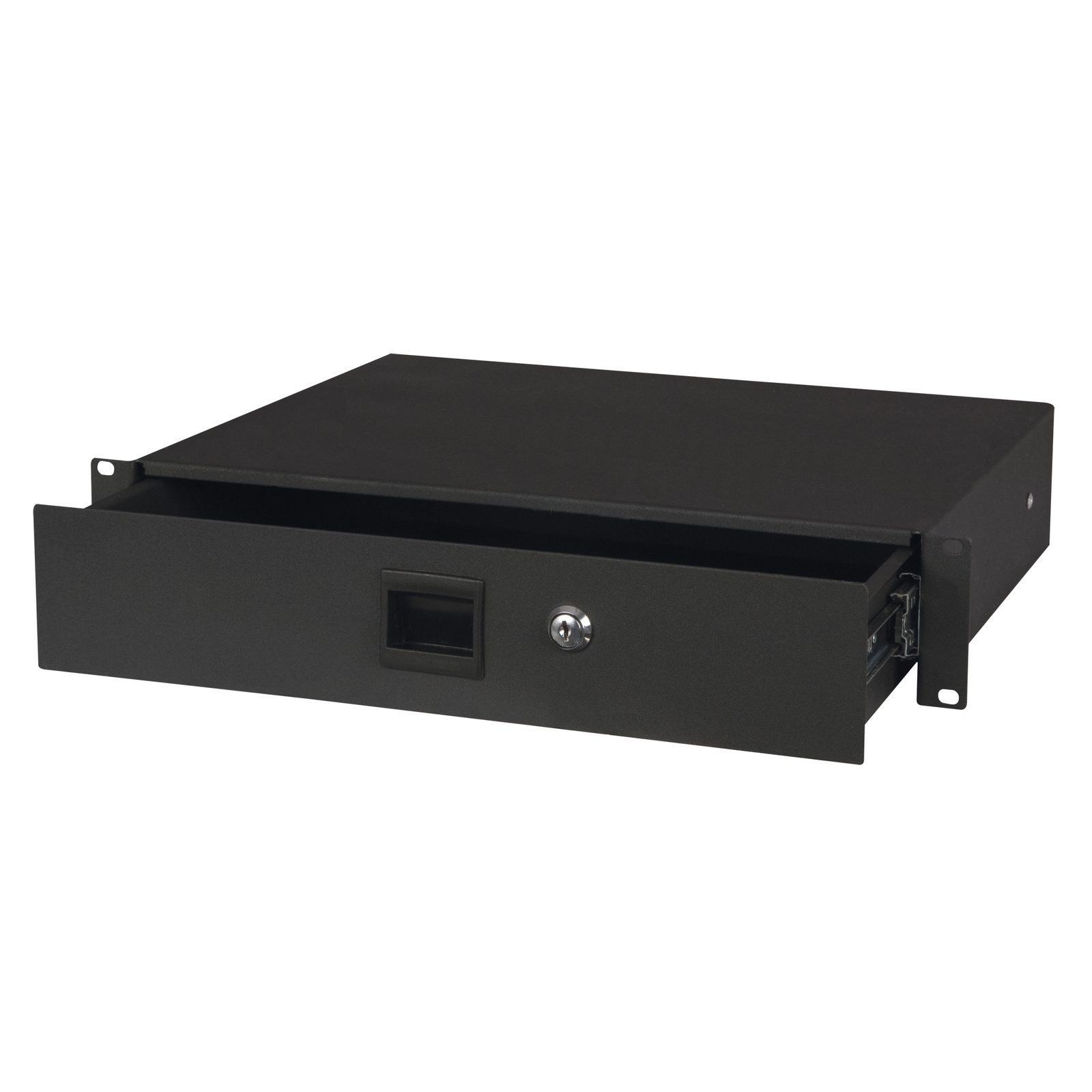 Cassetto 19" con serratura 2U nero - Showgear D7841