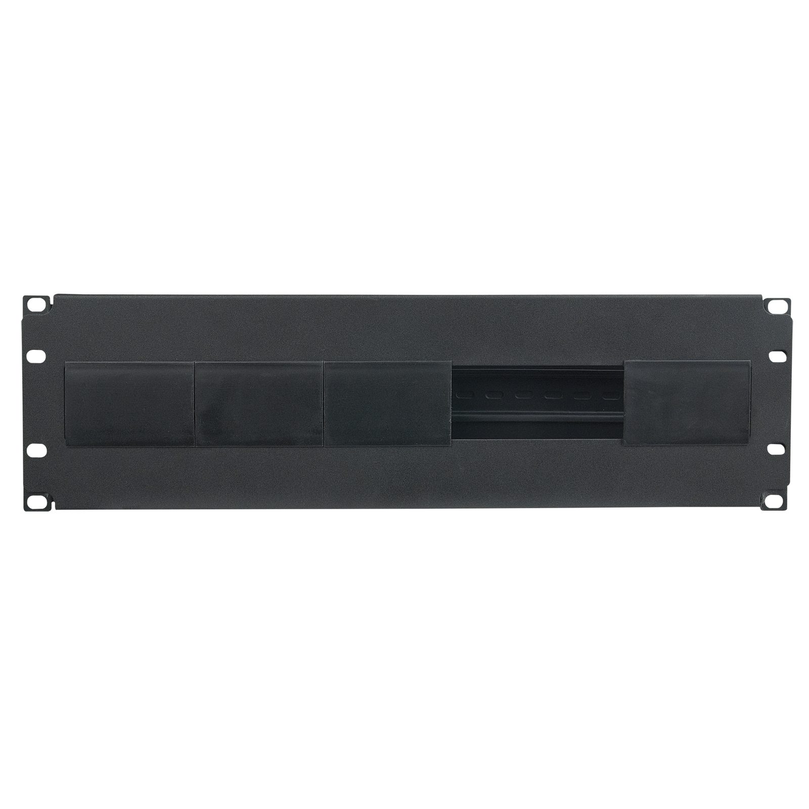 Scatola montaggio switch 19" 3U nero metallo 133.35x482.6mm spess2mm - Showgear D7889
