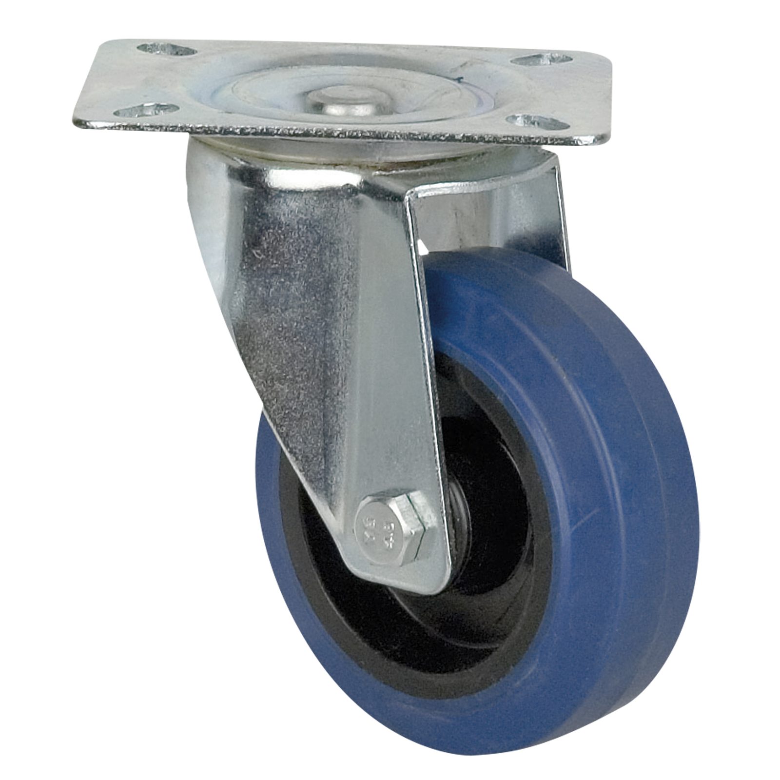 Ruota girevole blu 100mm senza freno gomma/acciaio carico 150kg - Showgear D8001