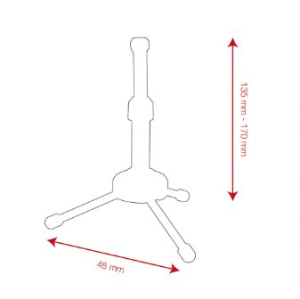 Desk Microphone Stand - Mini - Showgear D8205C