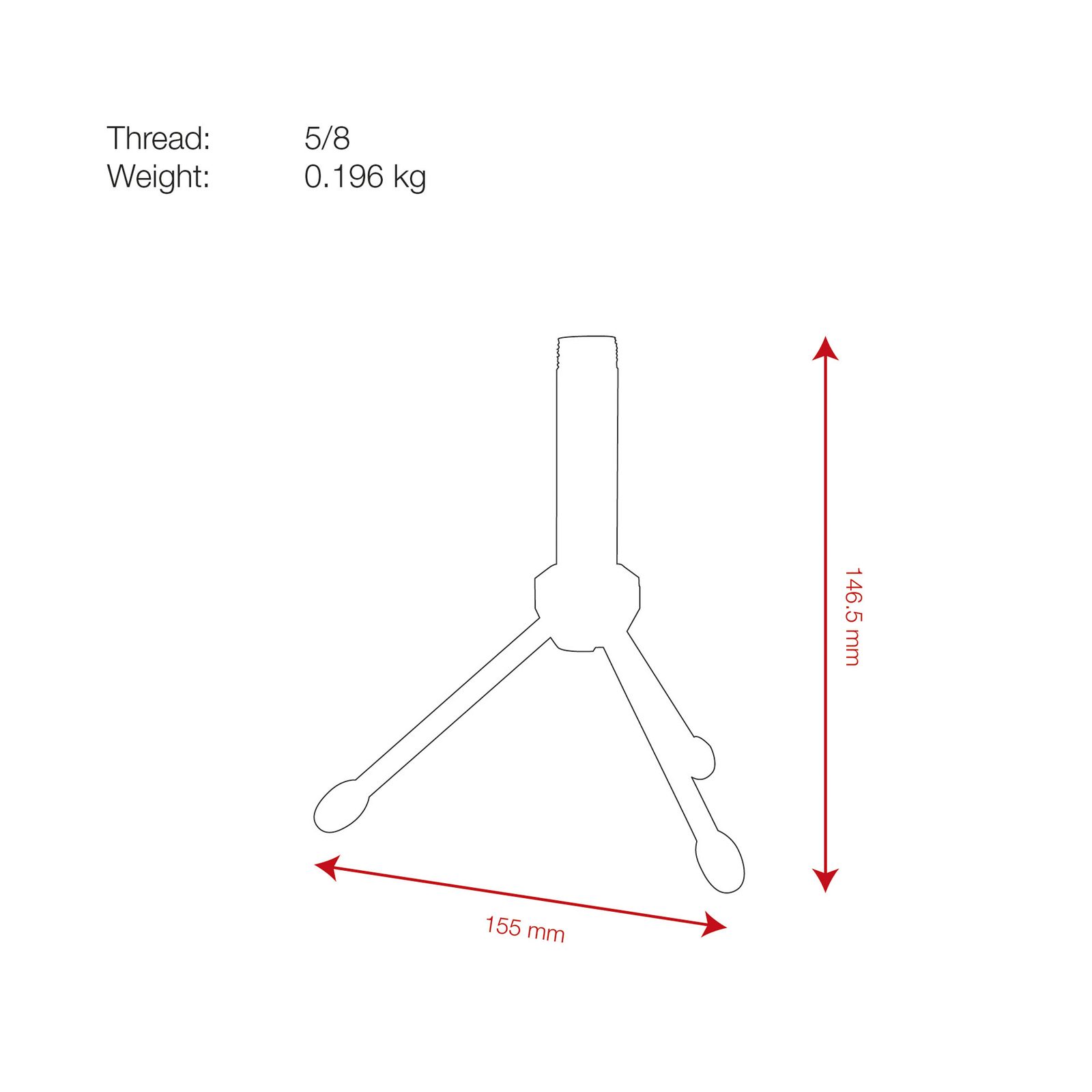 Desk Microphone Stand - Mini - Showgear D8206C