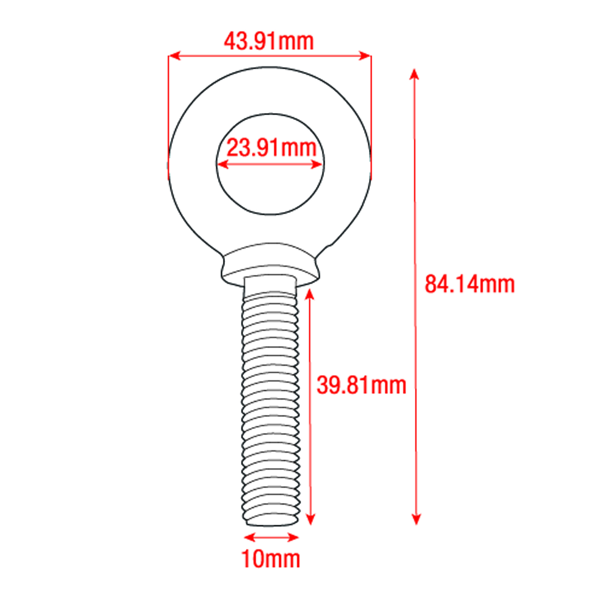 Occhiello sospensione altoparlanti M10 nero - Showgear D8436