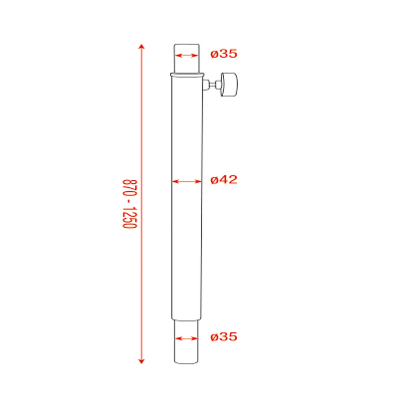 Tubo distanziatore Mammoth regolabile - Showgear D8610