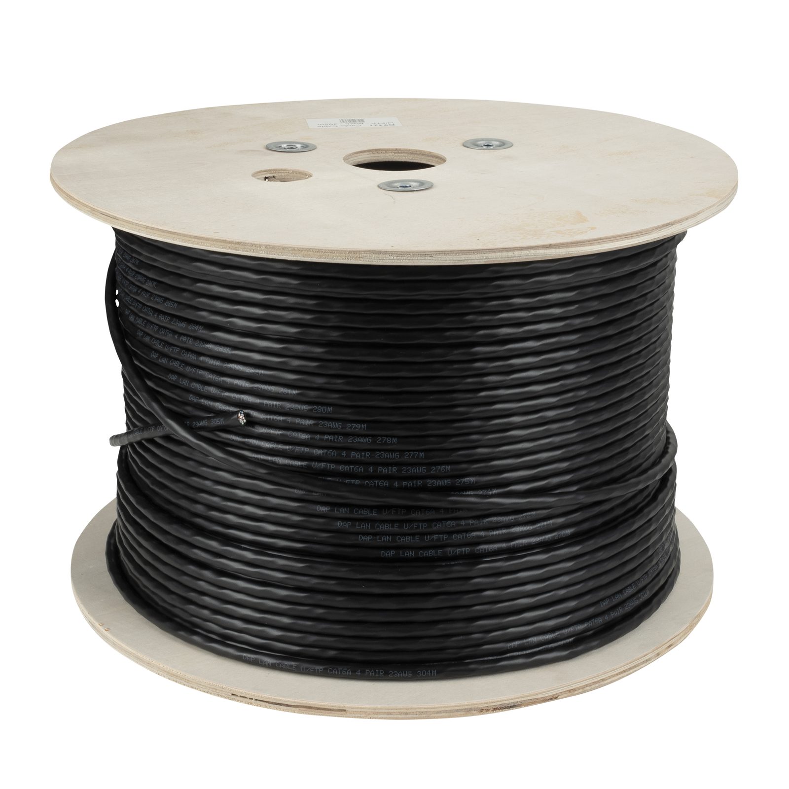 Cavo Cat6a U/FTP 305m su bobina nero - DAP D9421