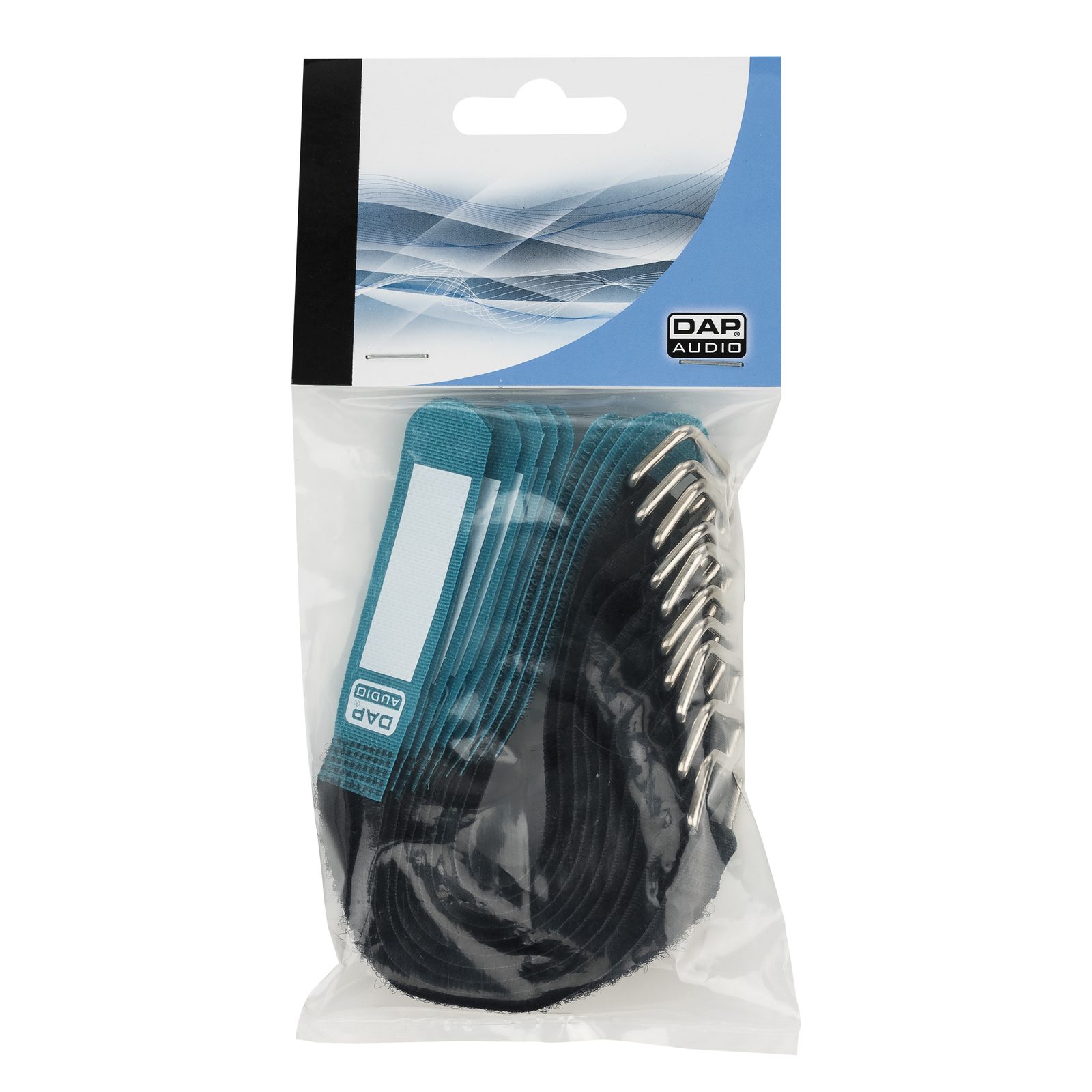 Gancio con chiusura rapida 200 x 20 mm verde - Set da 10 - Showgear D9581G