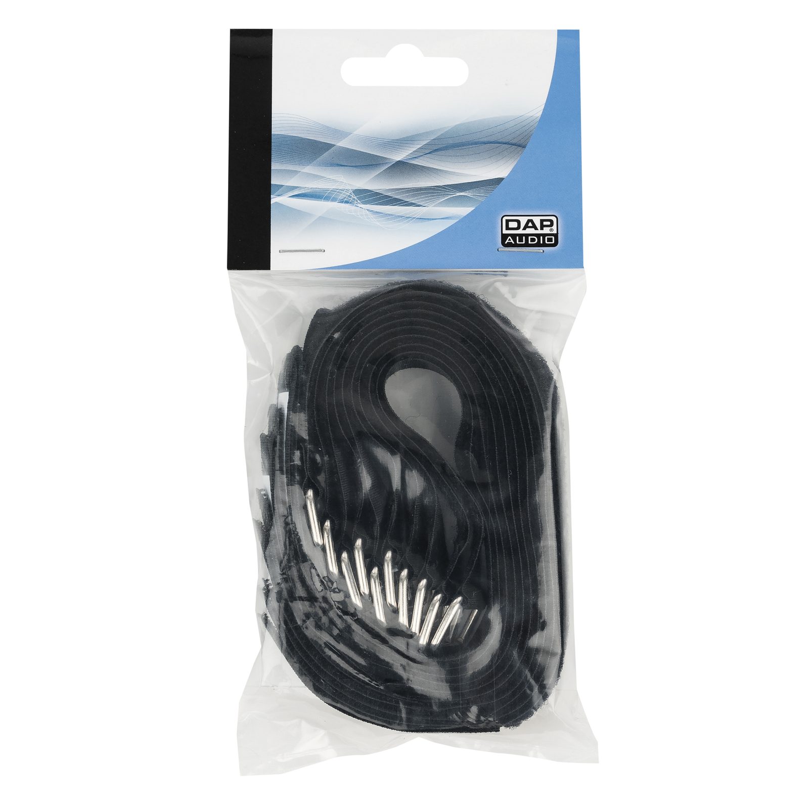 Gancio con chiusura rapida 300x20mm Nero Set da 10 - Showgear D9582B