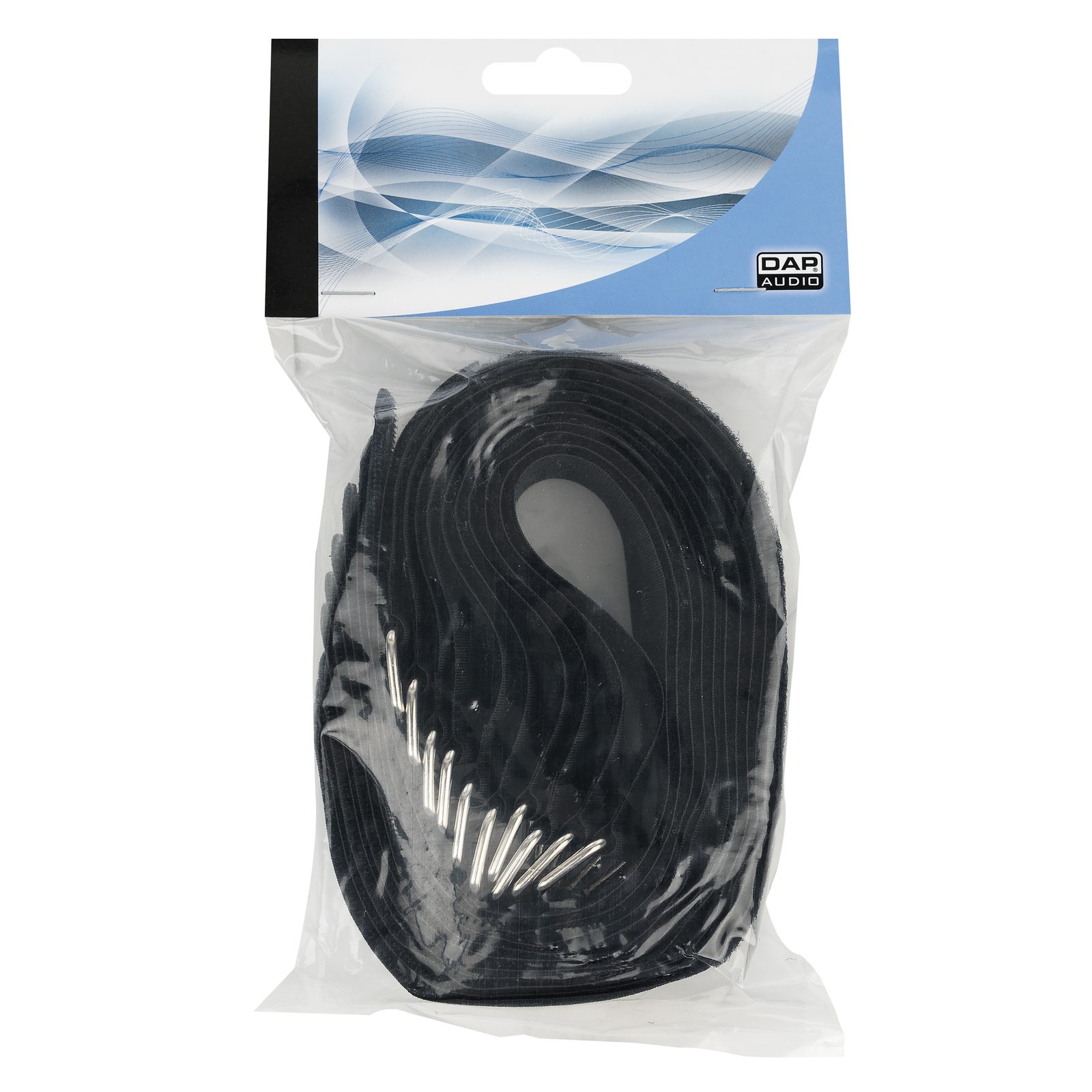 Gancio con chiusura rapida 400 x 40 mm Nero - Set di 10 - Showgear D9583B