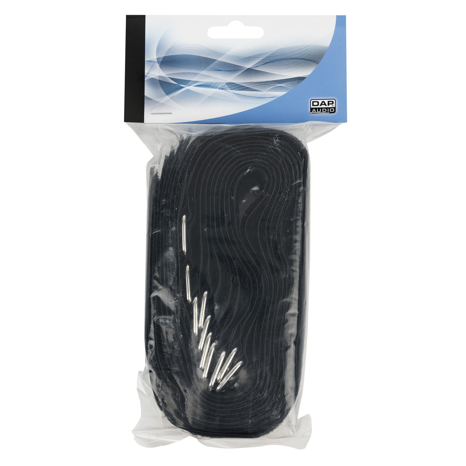 Gancio con chiusura rapida 500 x 50 mm Nero - Set di 10 - Showgear D9584B