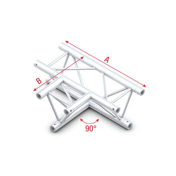 Truss triangolare 3 vie orizzontale 90° 578 mm - Milos DT22017