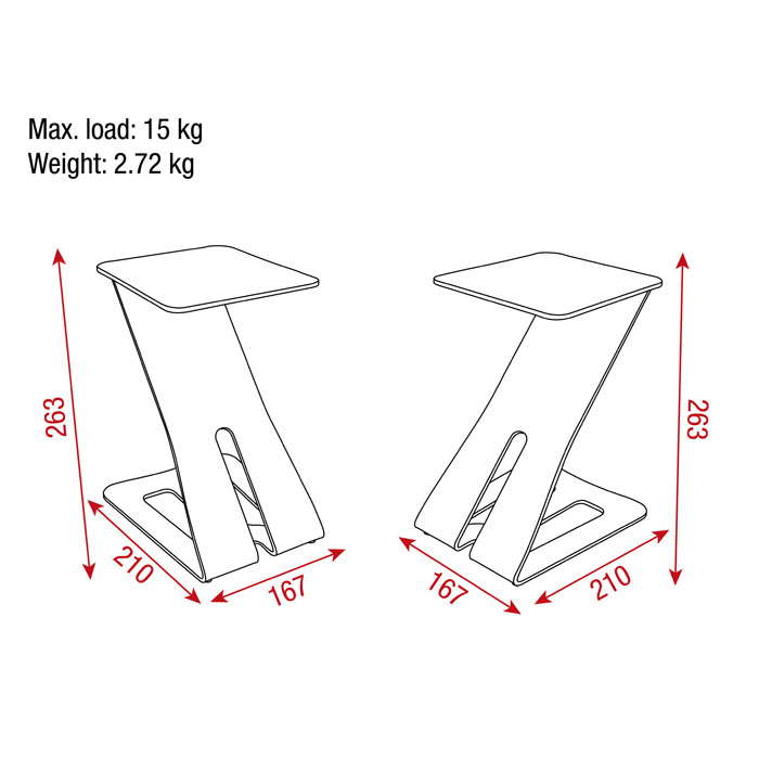 Set di 2 supporti monitor Z-Stand per diffusori 15x18 cm - SHOWGEAR E200001