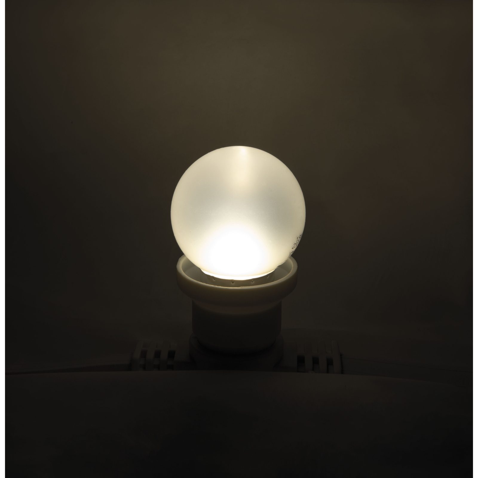 Lampadina G45 LED 1.2W bianco caldo dimmerabile vetro smerigliato - Showgear E324007