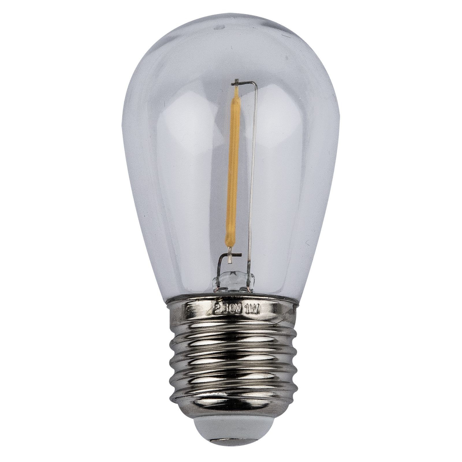 Lampadina S14 LED 1W bianco caldo dimmerabile trasparente - Showgear E324031