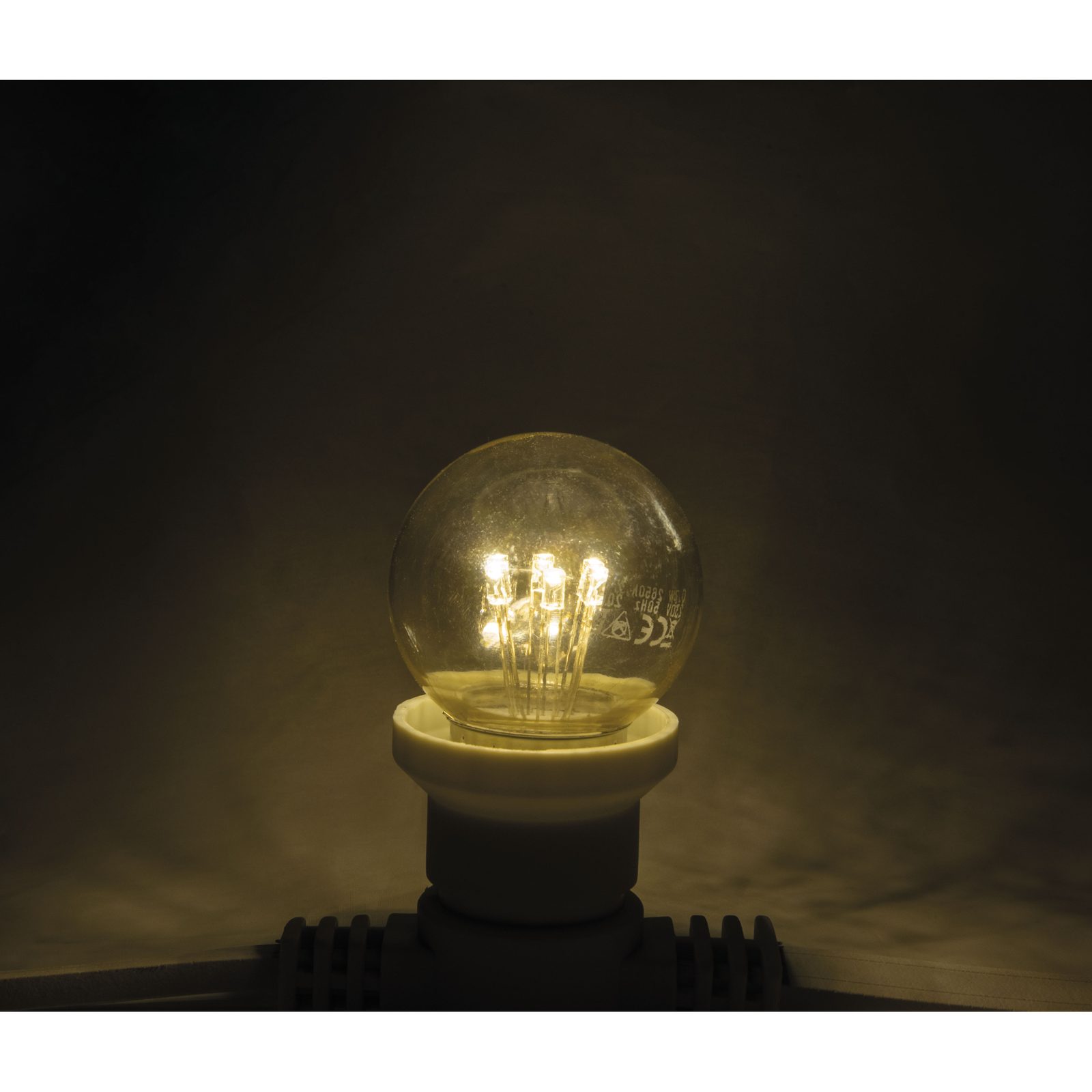 Lampadina G45 LED E27 1W 2200K bianco caldo non dimmerabile - Showgear E324040