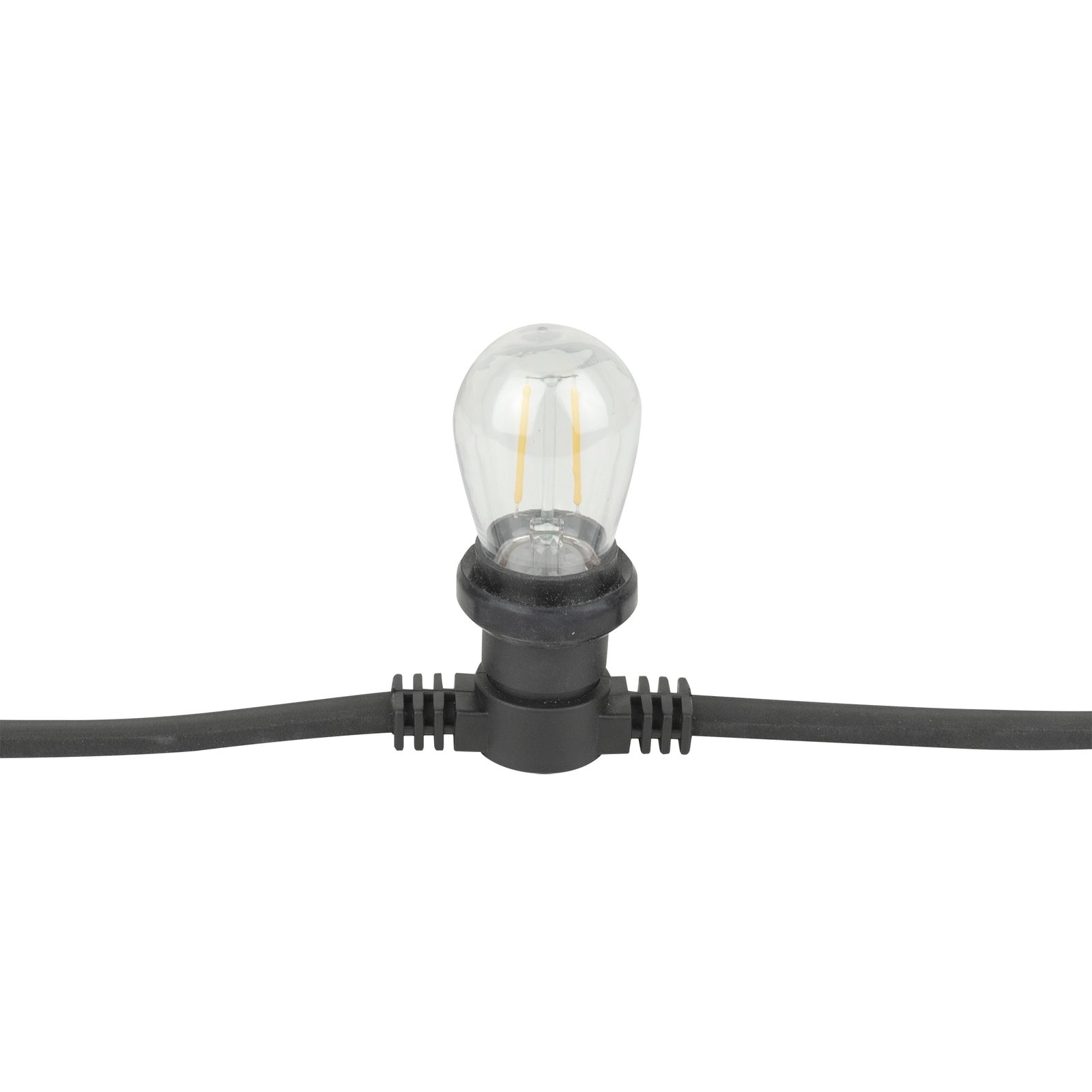 Festoon Light E27 nero 10m 20 prese IP44 - Showgear E360001