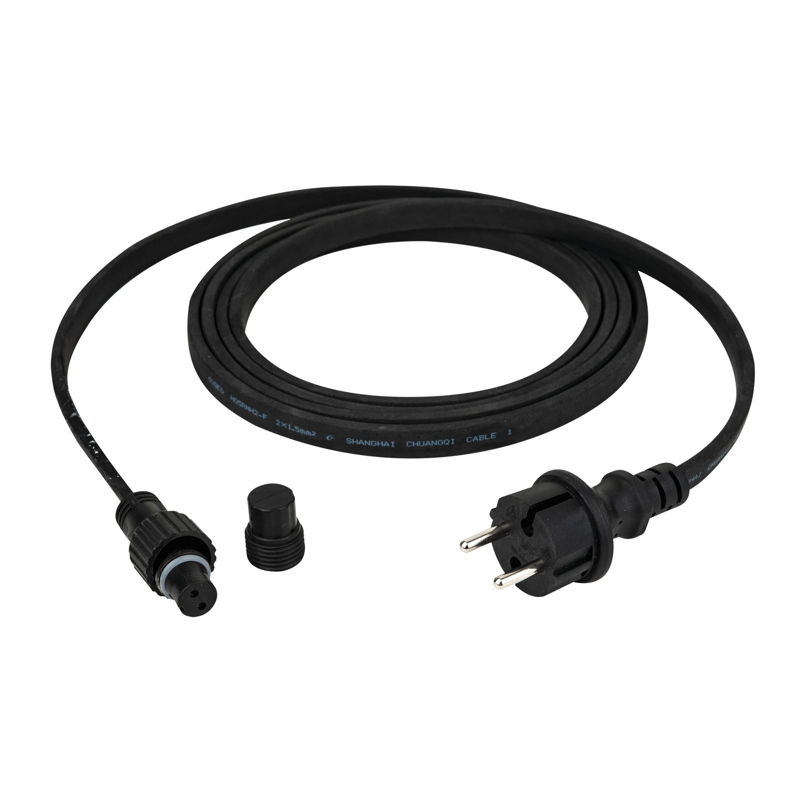 Cavo Alimentazione Festoon Light E27 3m IP44 Nero - SHOWGEAR E360200