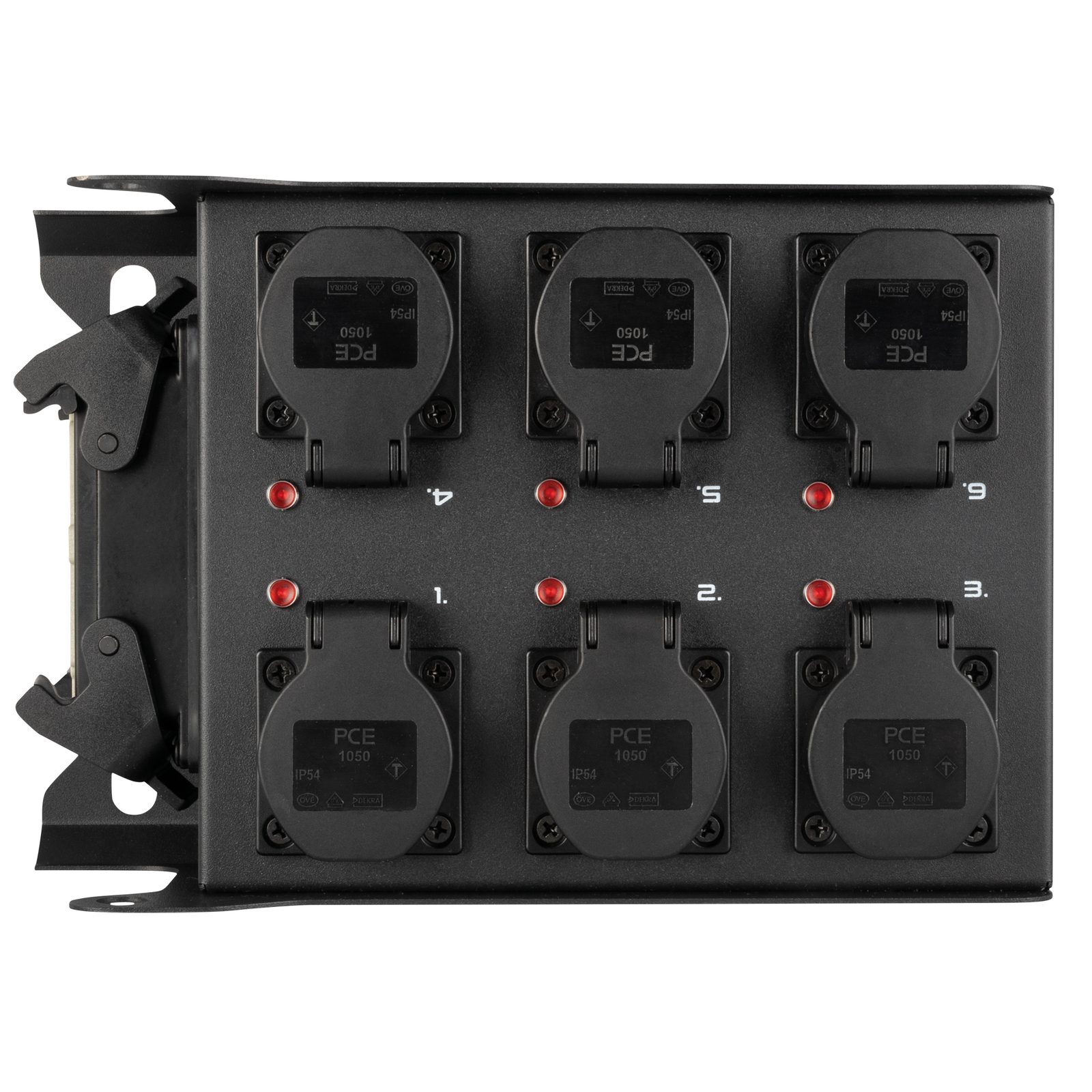 PowerCore 1m.6s Breakout Box - 1x Multipin H16 In, 6x Schuko Out - Showgear E617001