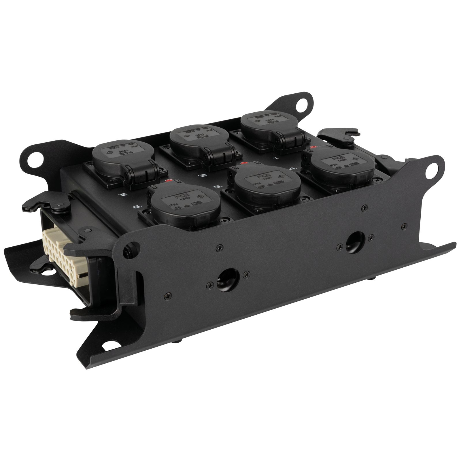 PowerCore 2m.6s Breakout Box - 2x Multipin H16 (loop-through), 6x Schuko - Showgear E617002