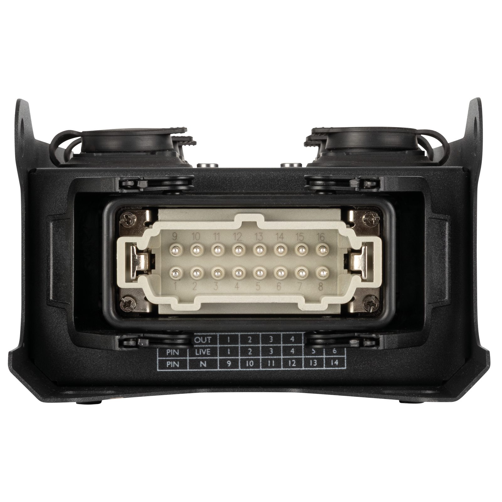 PowerCore 1m.6p Breakout Box - 1x Multipin H16, 6x Power Pro True - Showgear E617003