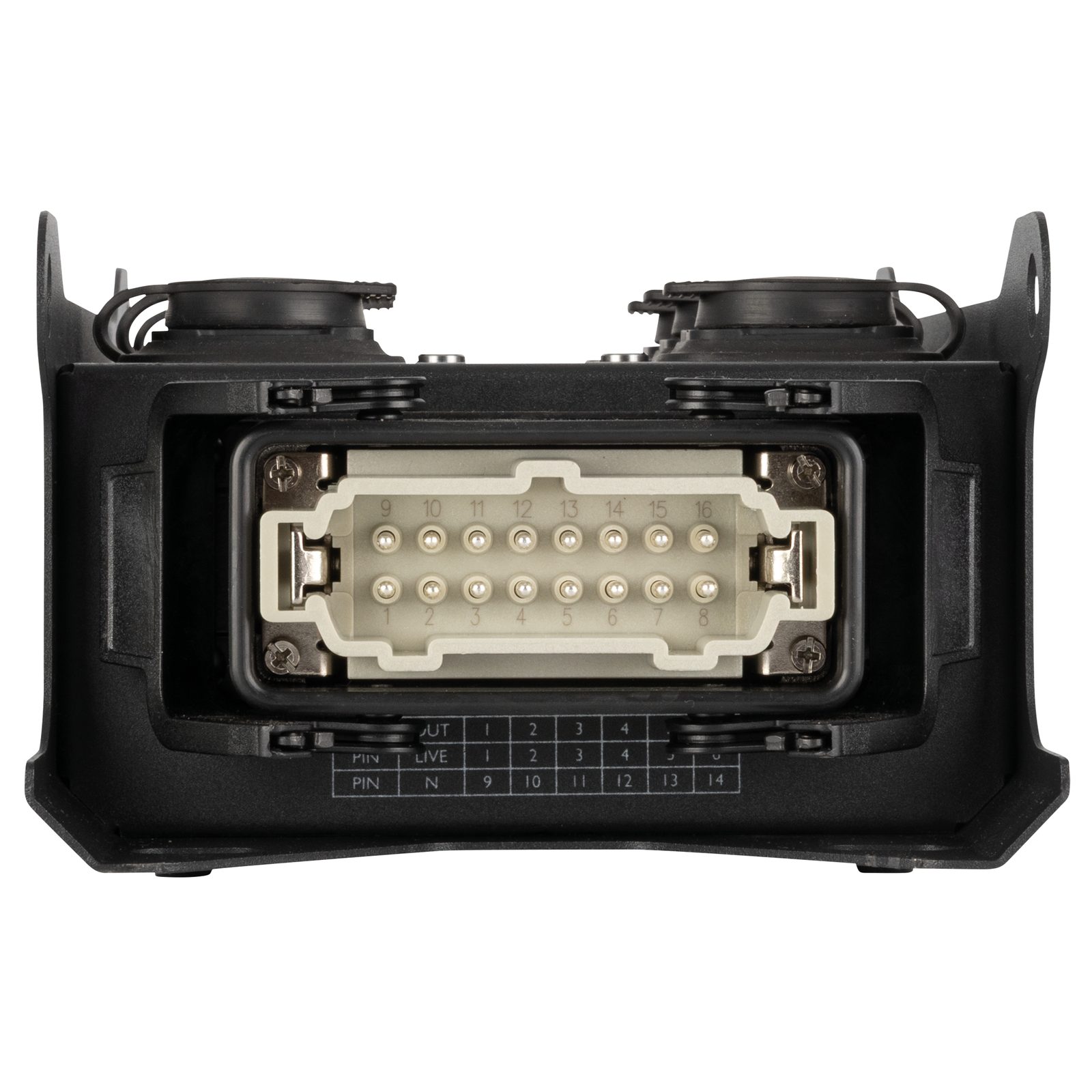 PowerCore 2m.6p Breakout Box - 2x Multipin H16 (loop-through), 6x Power Pro True - Showgear E617004