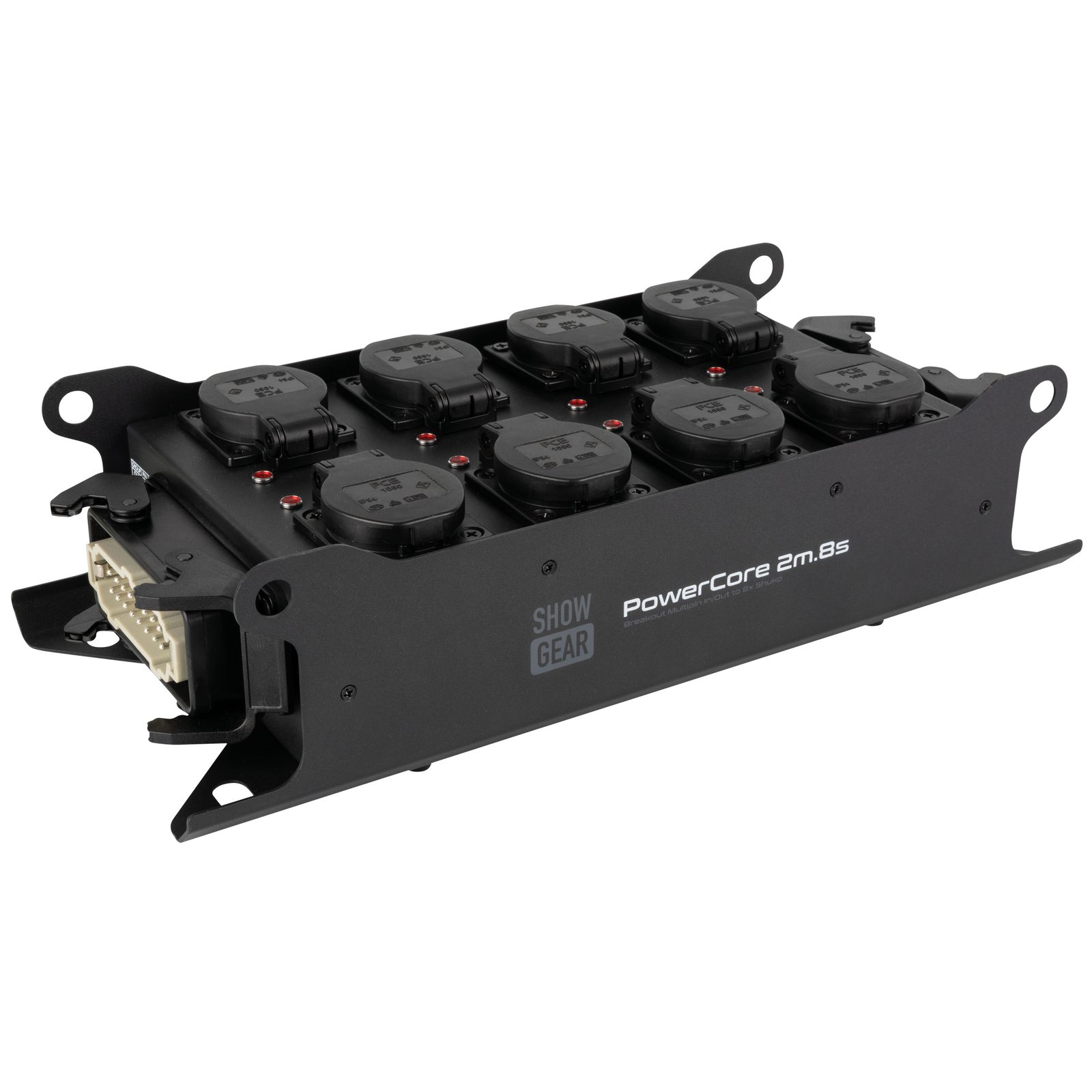 Breakout Box PowerCore 2m.8s con 2x H16 e 8 prese Schuko - Showgear E617012