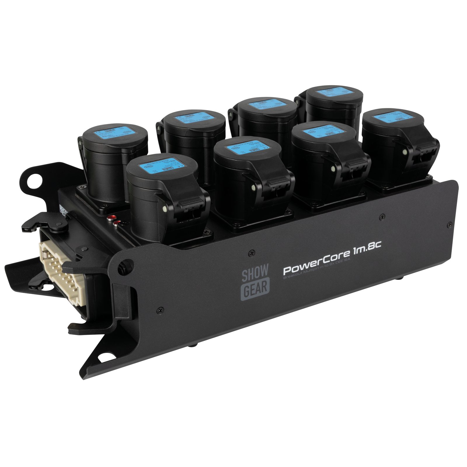 Breakout Box PowerCore 1m.8c con ingresso H16 e 8 prese CEE 16A - Showgear E617015