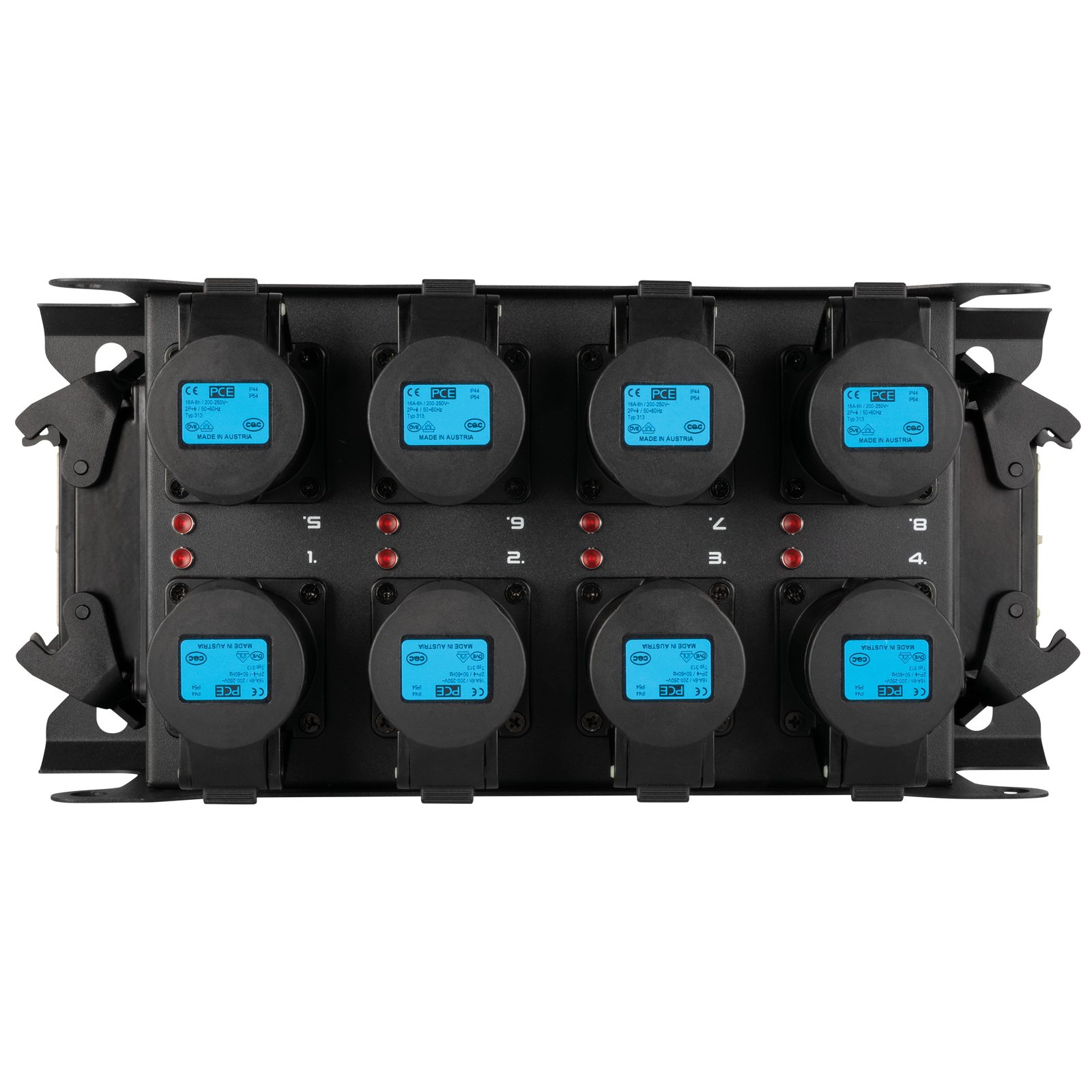 Breakout Box PowerCore 2m.8c con 2x H16 e 8 prese CEE 16A - Showgear E617016
