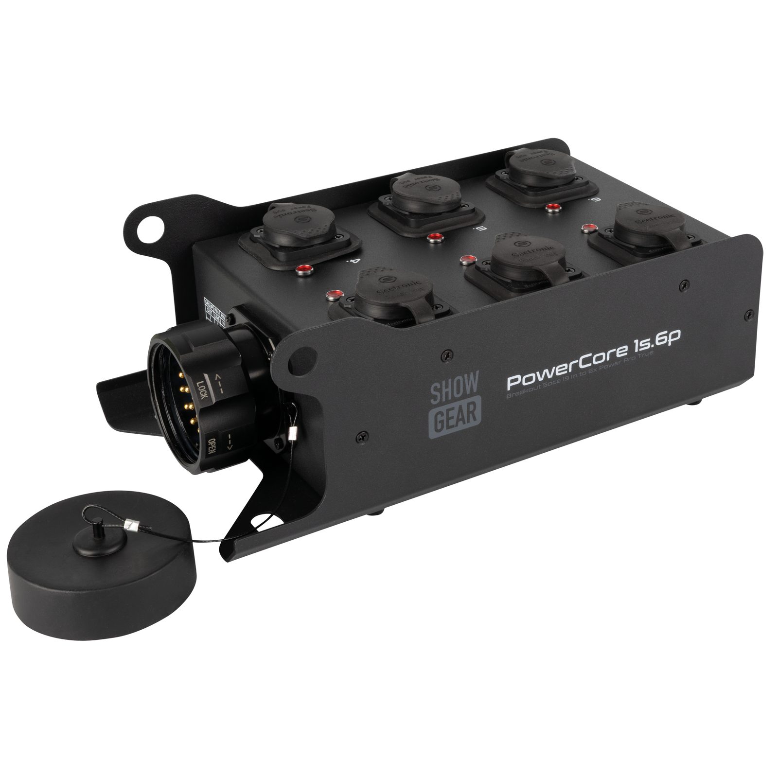 PowerCore 1s.6p Breakout Box 1x S19 6x Power Pro True - SHOWGEAR E617023