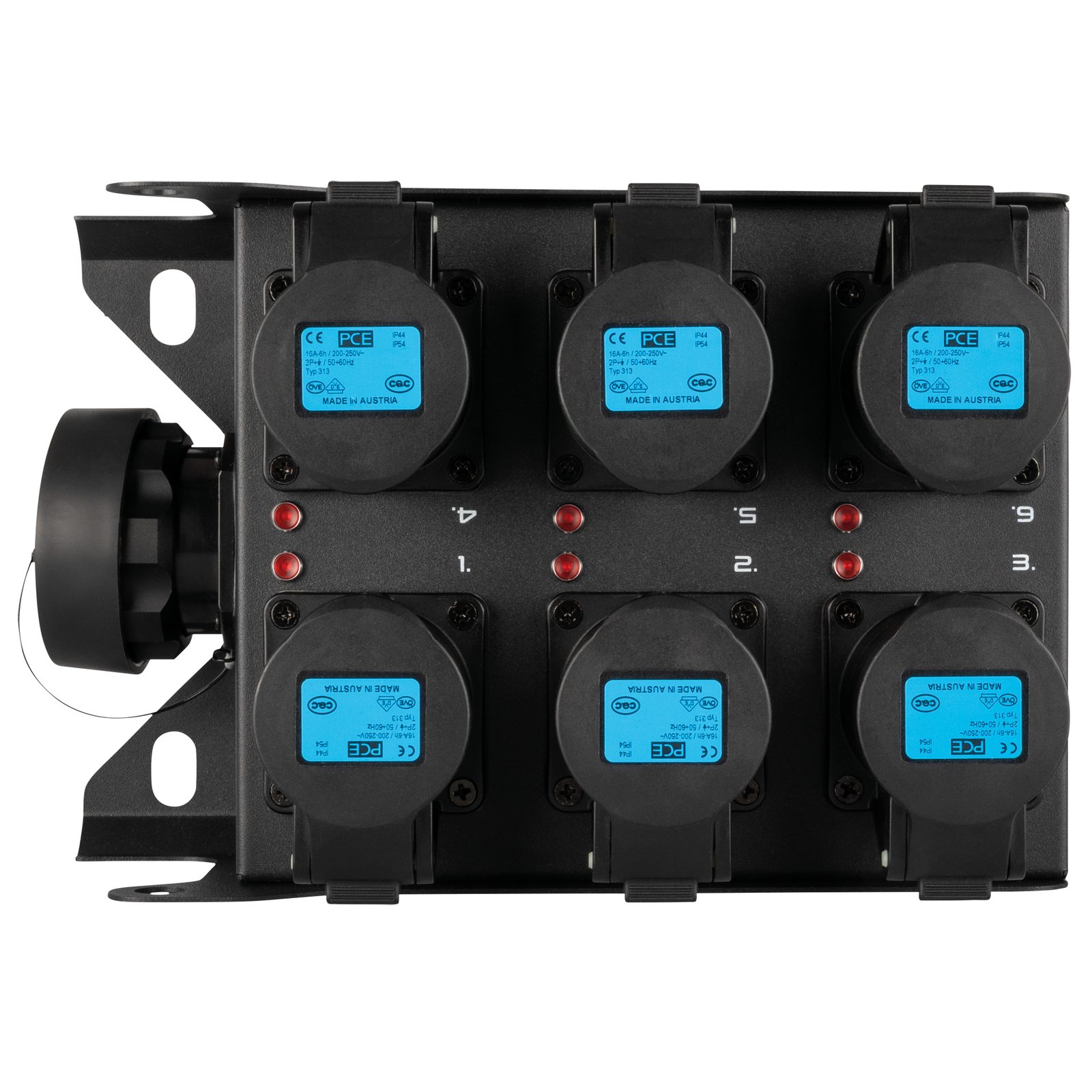 PowerCore 1s.6c Breakout Box 1x S19 6x CEE 16A - SHOWGEAR E617025