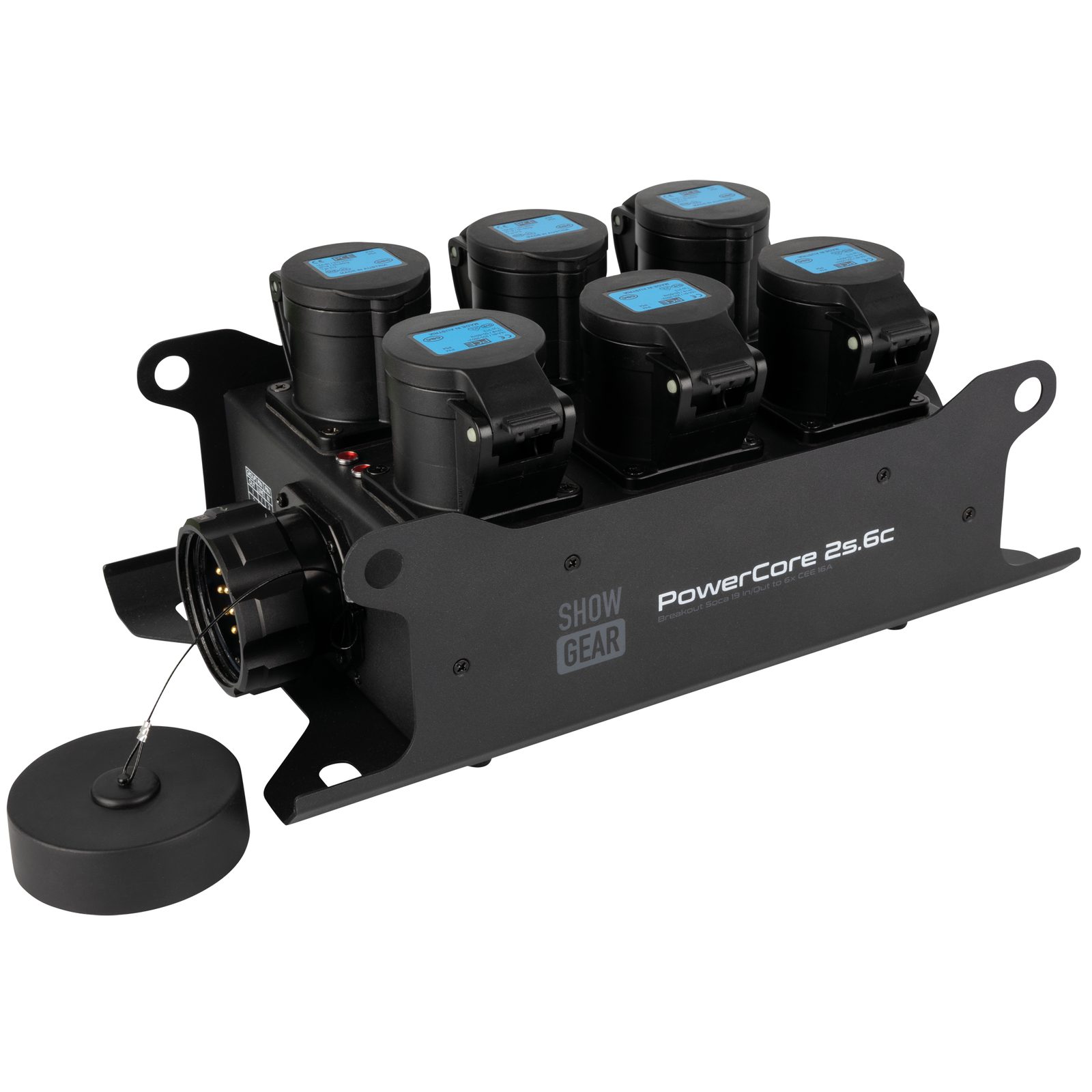 PowerCore 2s.6c Breakout Box 2x S19 6x CEE 16A - SHOWGEAR E617026