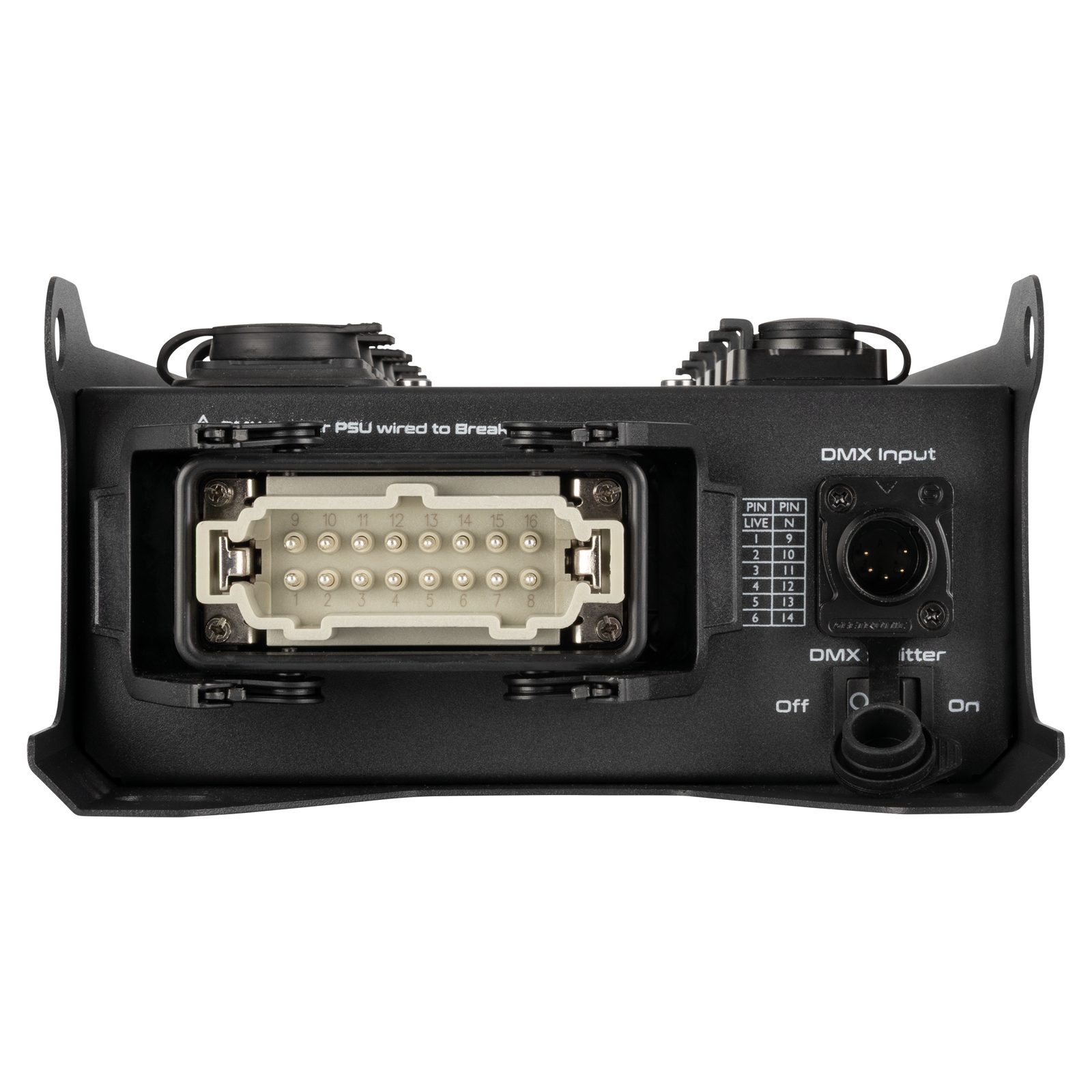 PowerCore 2m.6p DMX Breakout Box 2x H16 6x Power Pro True Splitter DMX - SHOWGEAR E617031
